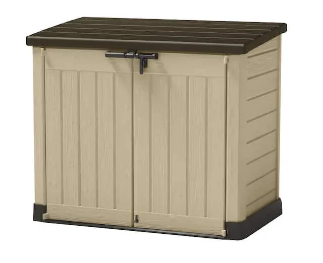 Keter Store-It-Out Horizontal Storage Shed, Beige & Brown, 1189-L