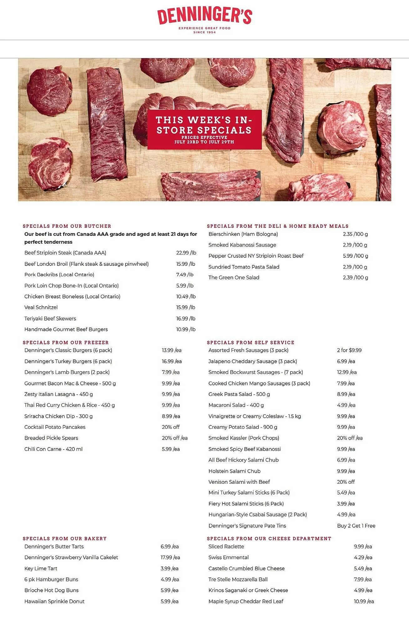 Denningers flyer - 1