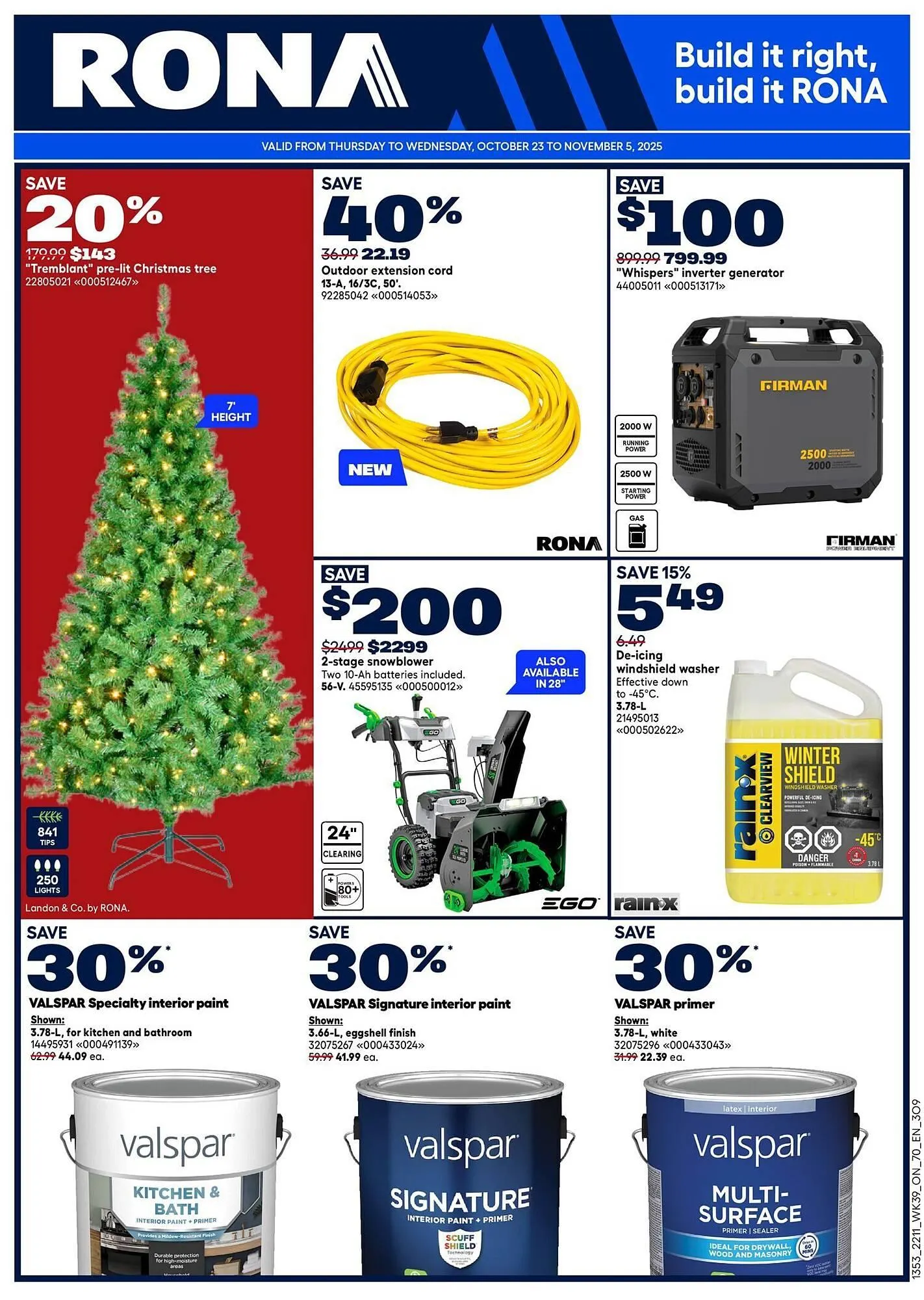 RONA flyer from October 23 to October 30 2025 - flyer page 1