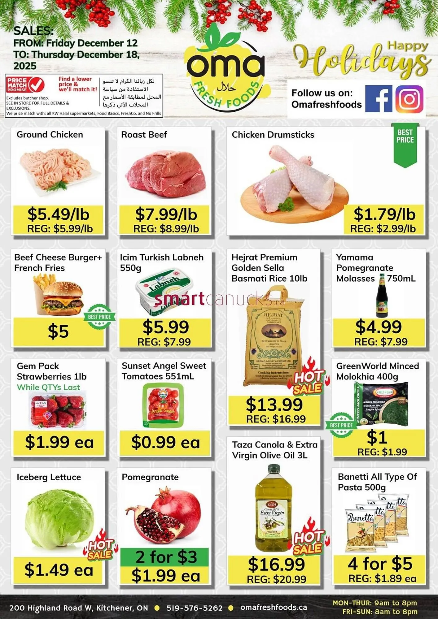 Oma Fresh Foods flyer from December 12 to December 18 2025 - flyer page 1
