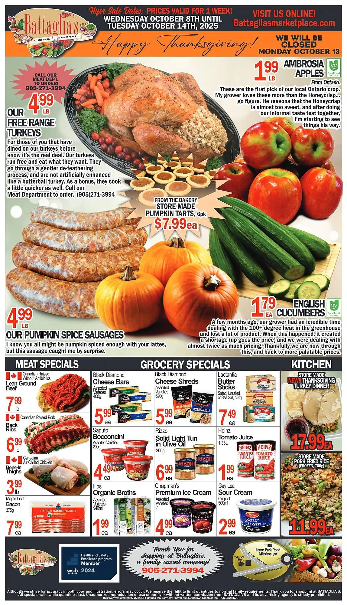 Battaglia's Marketplace flyer from October 8 to October 14 2025 - flyer page 1