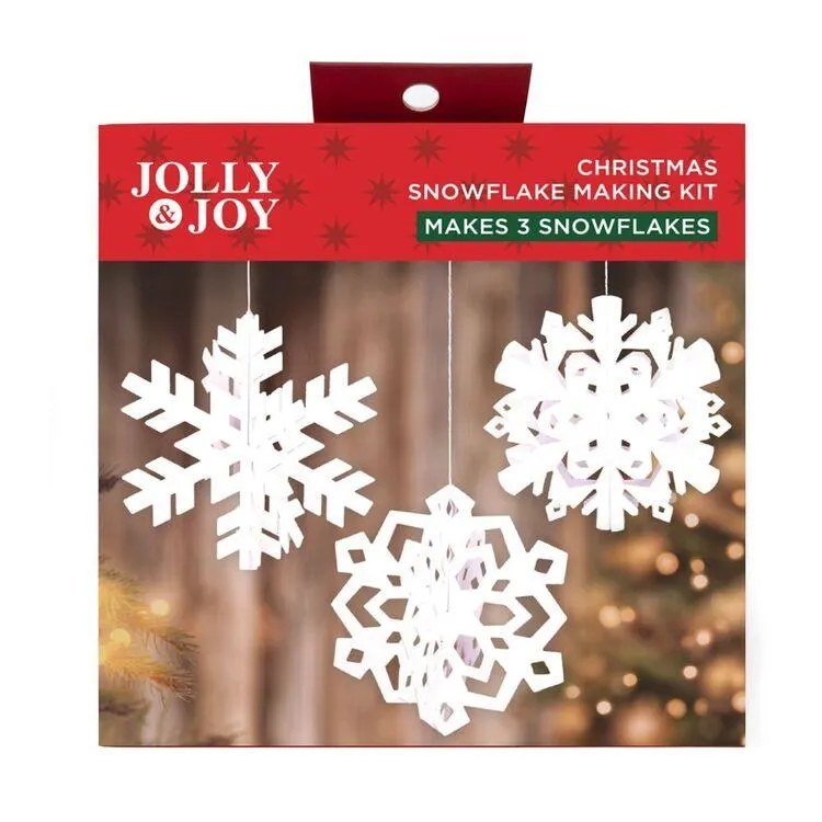 Jolly & Joy Christmas Snowflake Making Kit Multicoloured