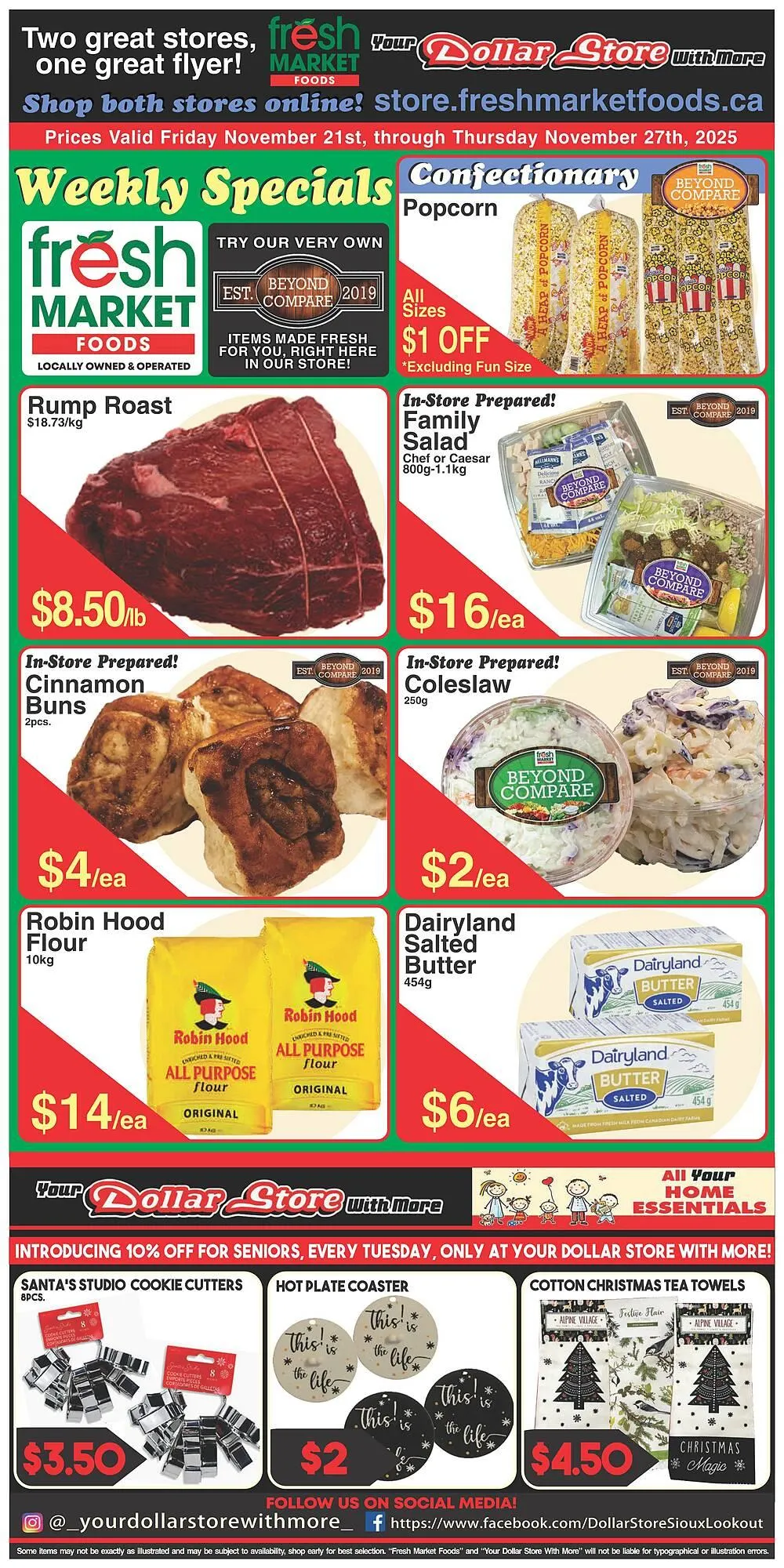 Fresh Market Foods flyer from November 21 to November 27 2025 - flyer page 1