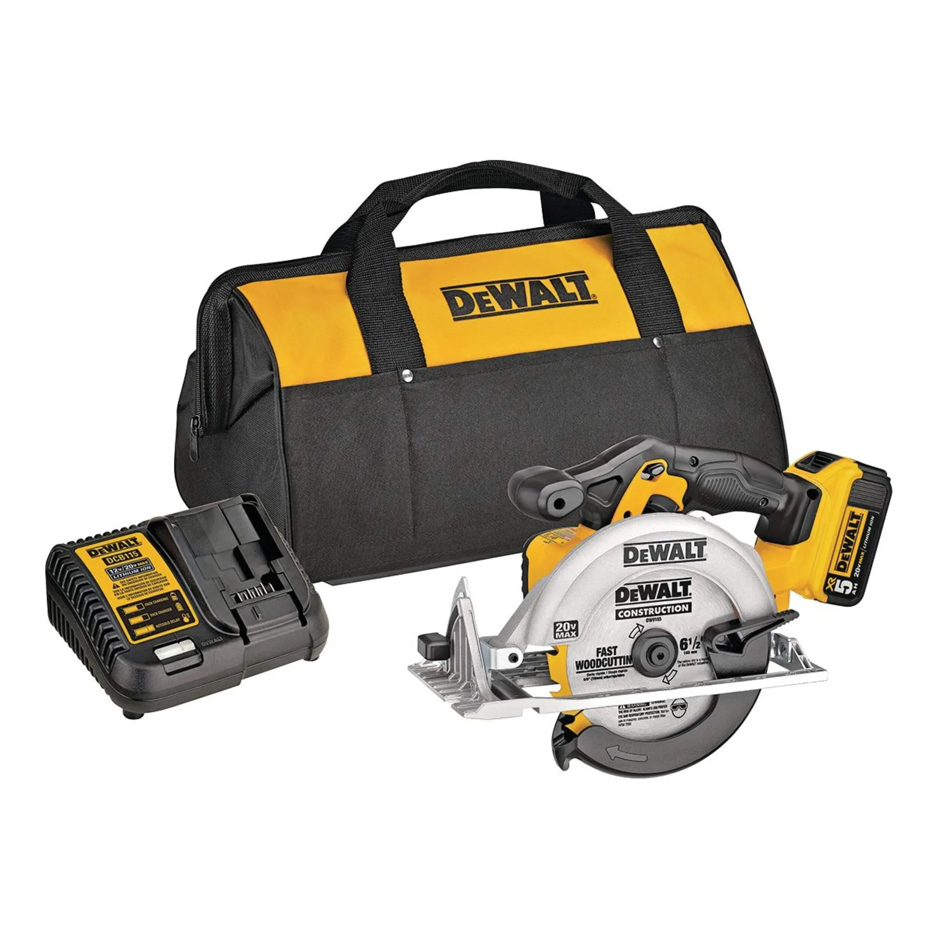 DEWALT DCS391P1 20V MAX Cordless Circular Saw Kit with E-Brake, 6-1/2-in