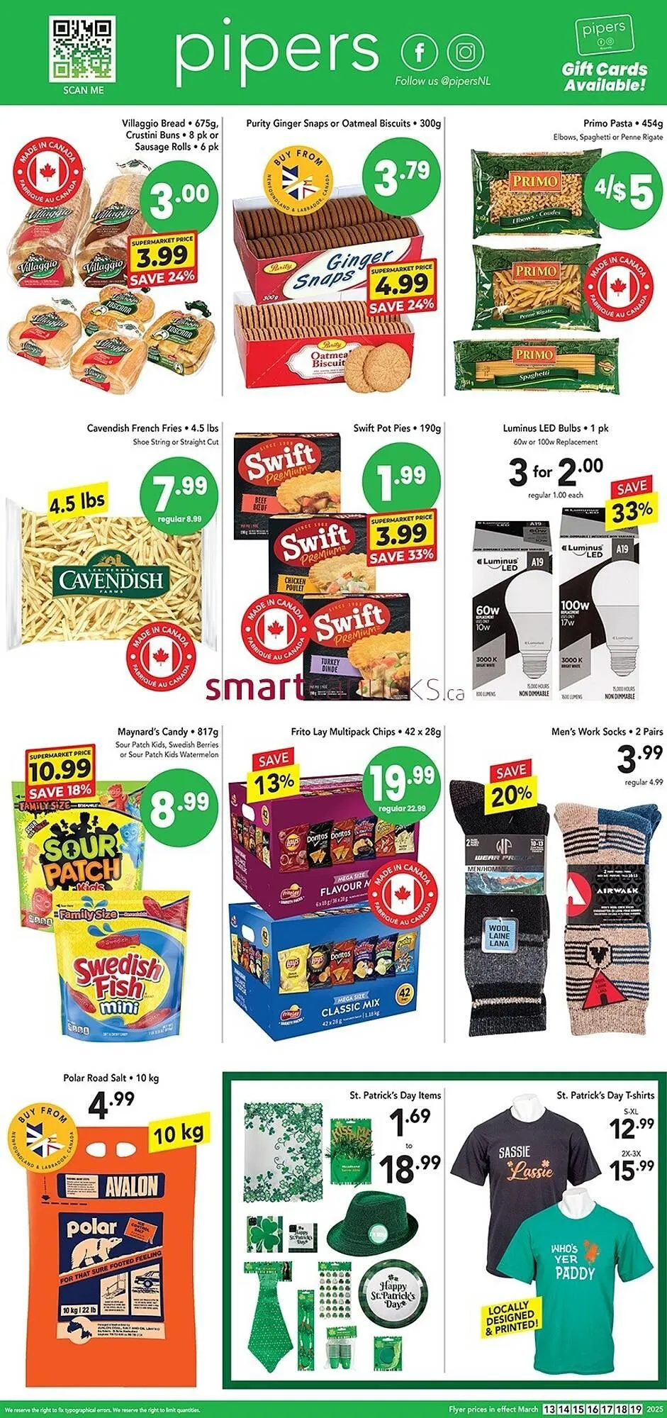 Pipers flyer from March 13 to March 19 2025 - flyer page 1