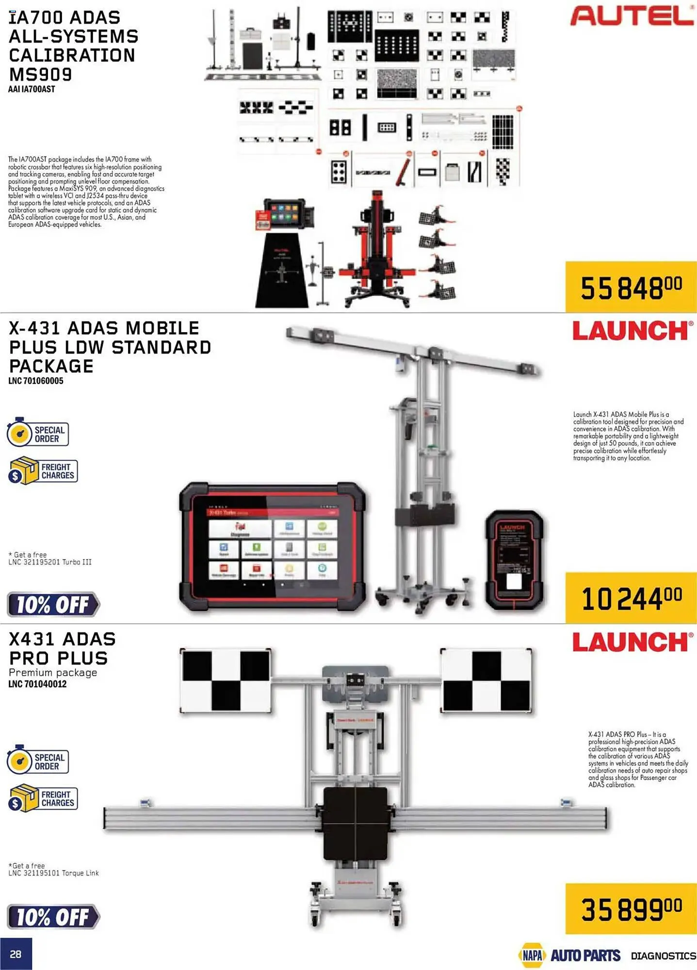 NAPA Auto Parts flyer from October 1 to January 1 2026 - flyer page 28