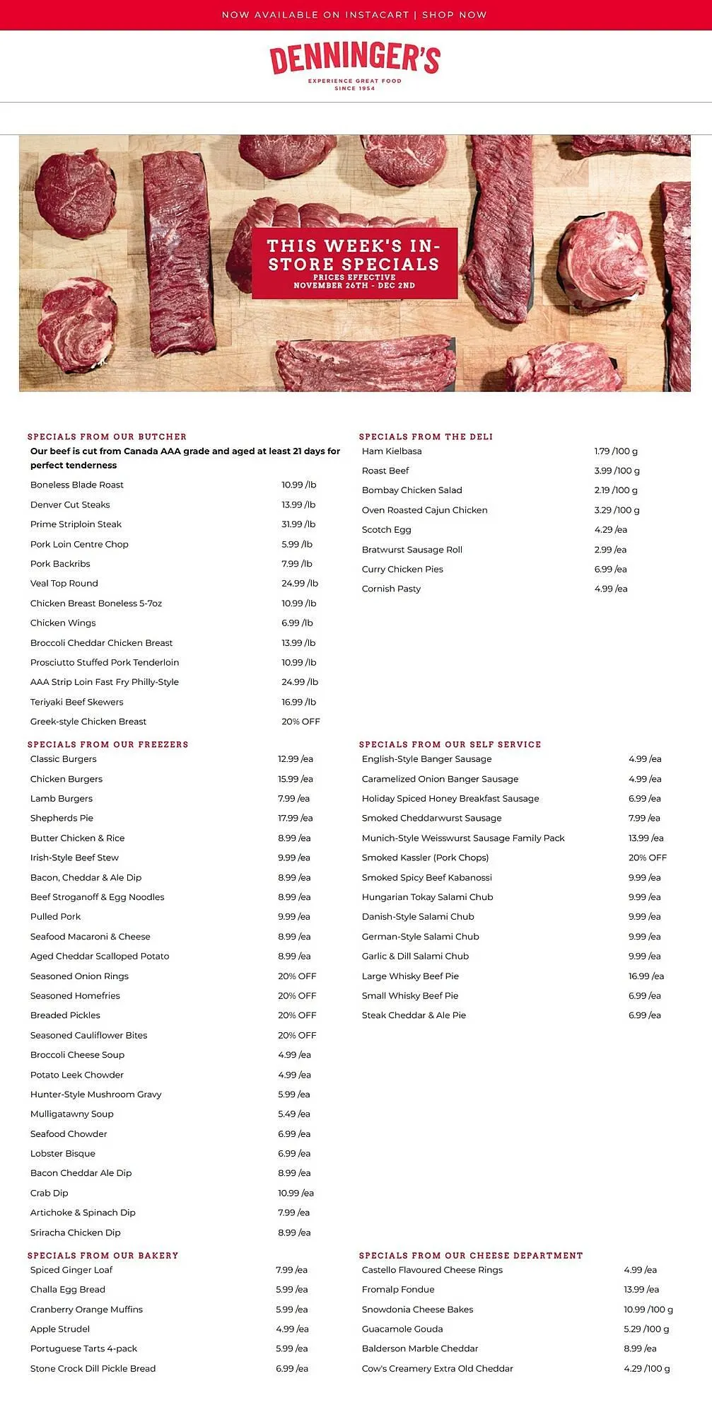 Denningers flyer - 1