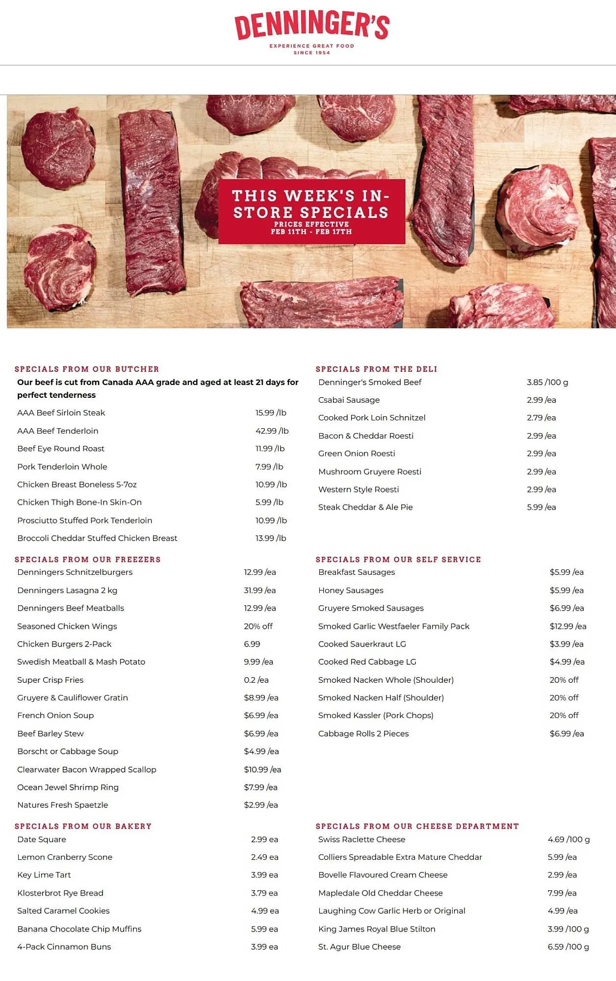 Denningers flyer - 1