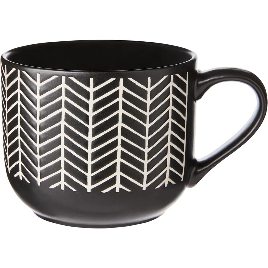 Wax Resist Mug -Chevron