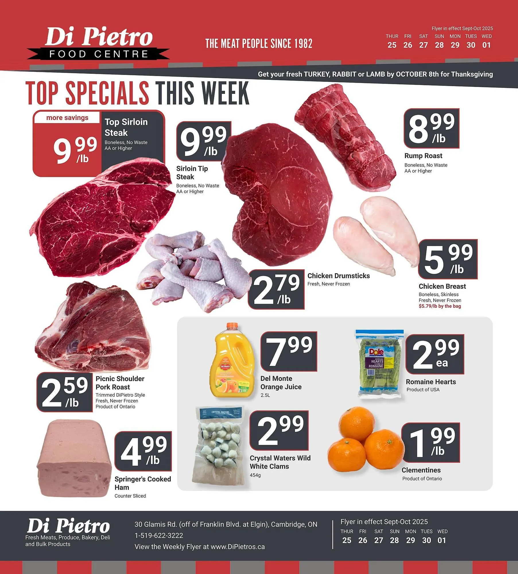 Di Pietro flyer from September 24 to October 2 2025 - flyer page 1