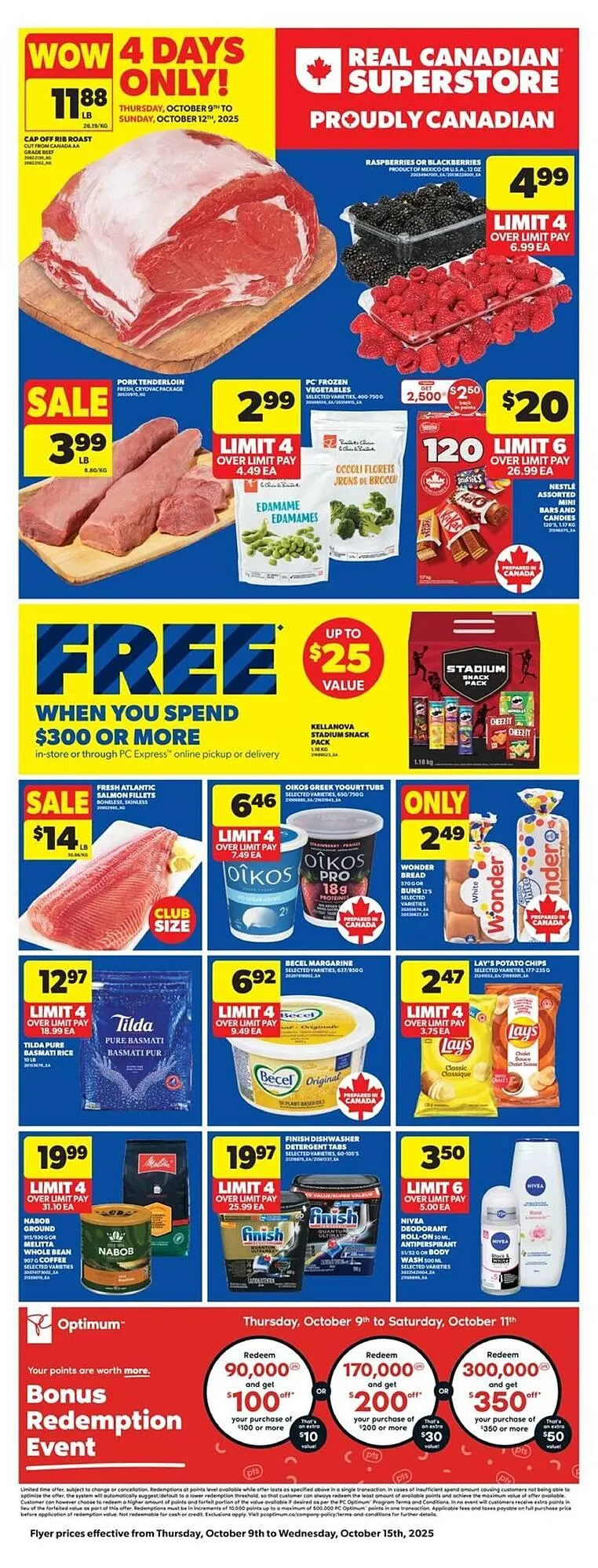 Real Canadian Superstore flyer from October 9 to October 16 2025 - flyer page 1