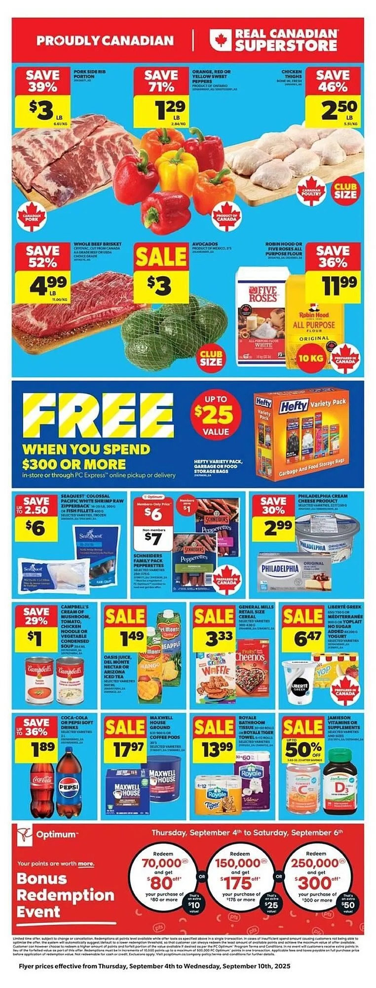 Real Canadian Superstore flyer from September 4 to September 11 2025 - flyer page 1