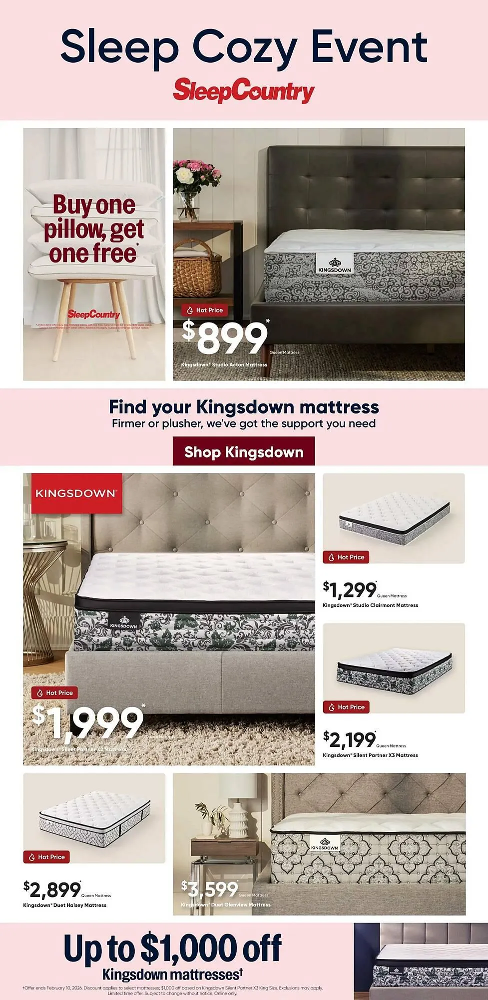 Sleep Country flyer from January 7 to January 20 2026 - flyer page 1