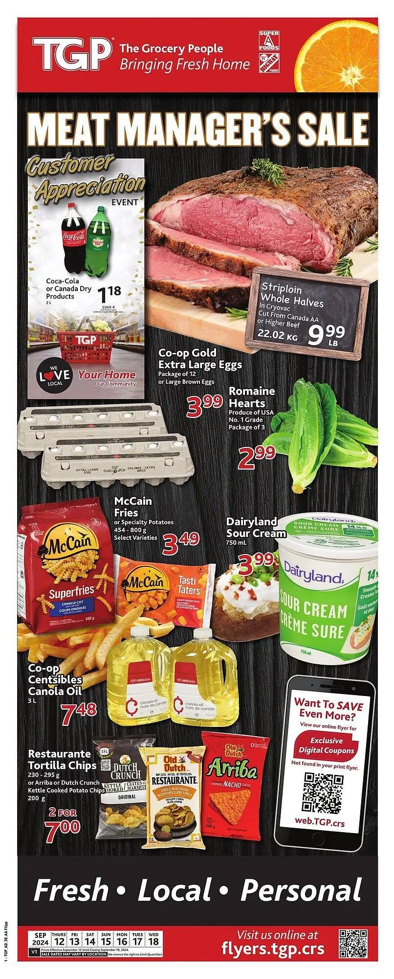 TGP The Grocery People flyer from September 12 to September 18 2024 - flyer page 1