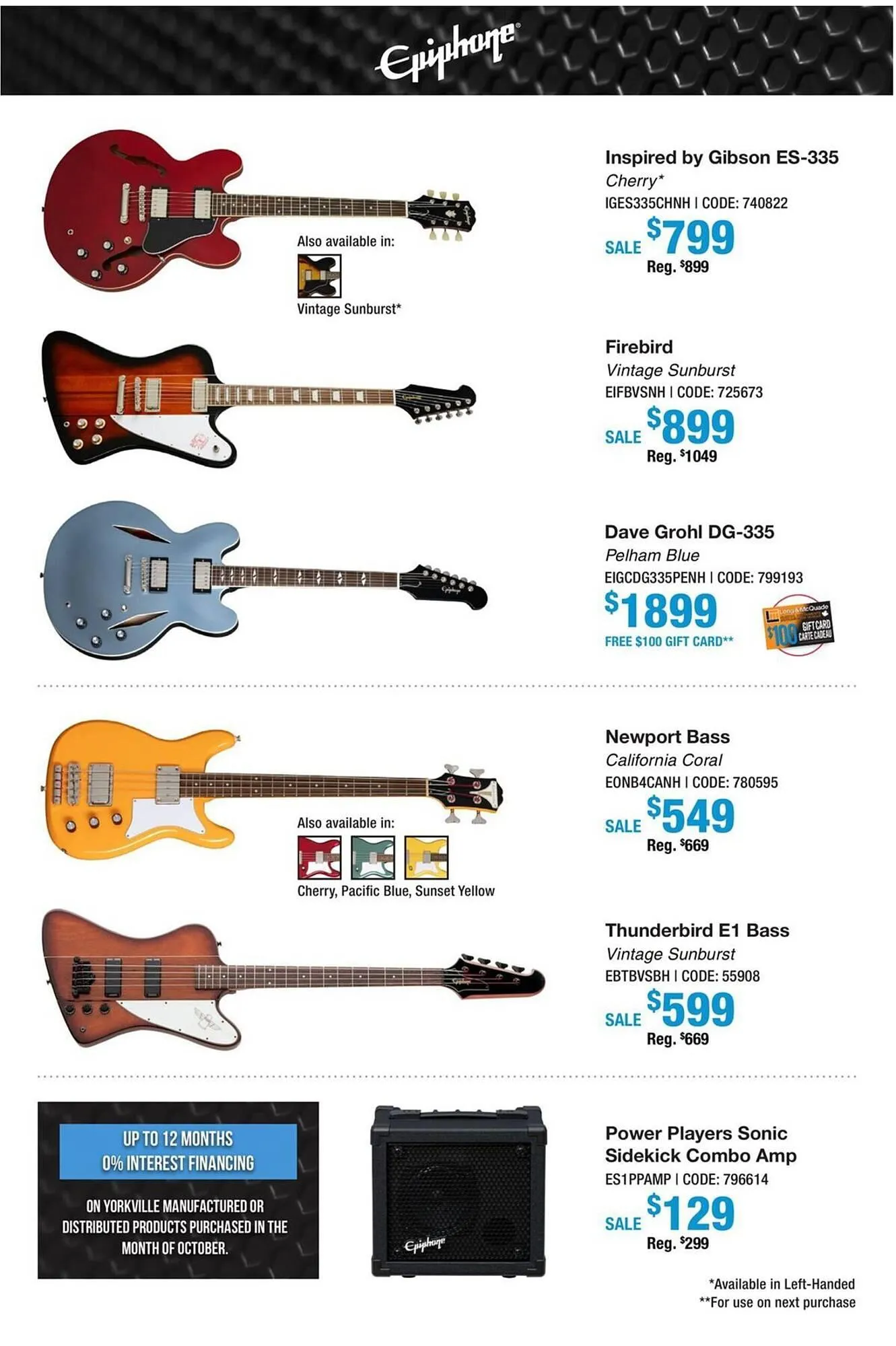 Long & McQuade flyer from October 9 to October 31 2025 - flyer page 12