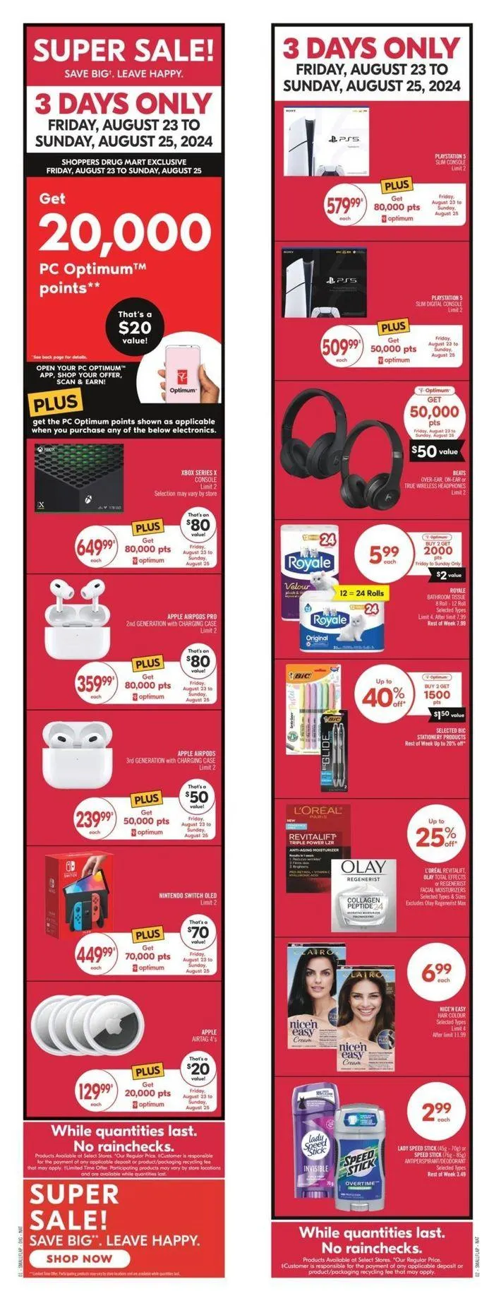 Exclusive deals and bargains from August 24 to August 29 2024 - flyer page 1