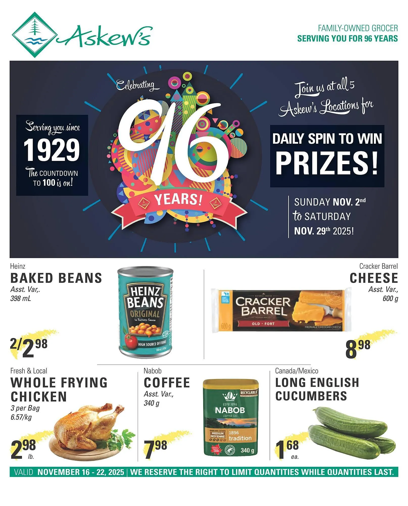 Askews Foods flyer from November 16 to November 22 2025 - flyer page 1
