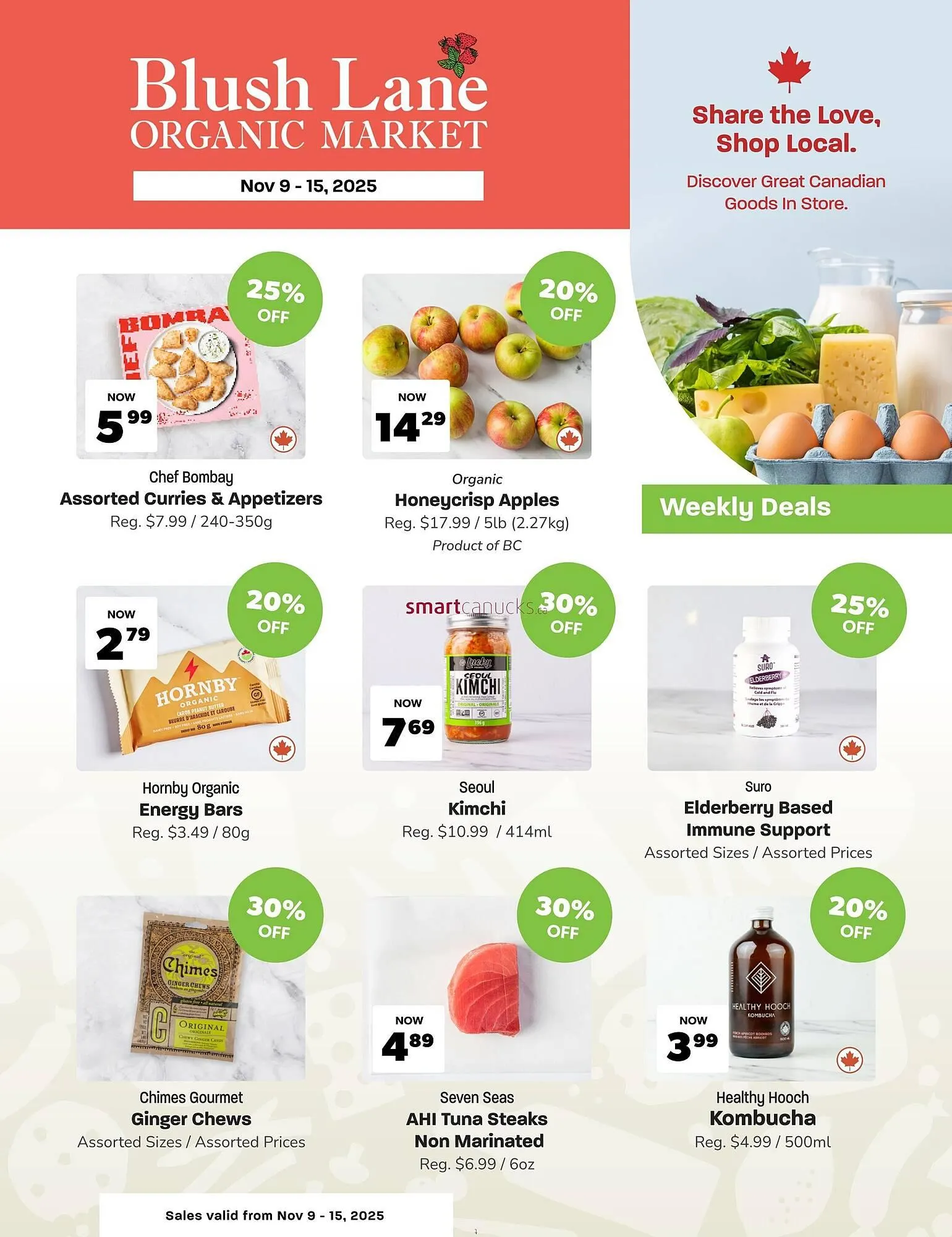 Blush Lane Organics flyer from November 9 to November 22 2025 - flyer page 1