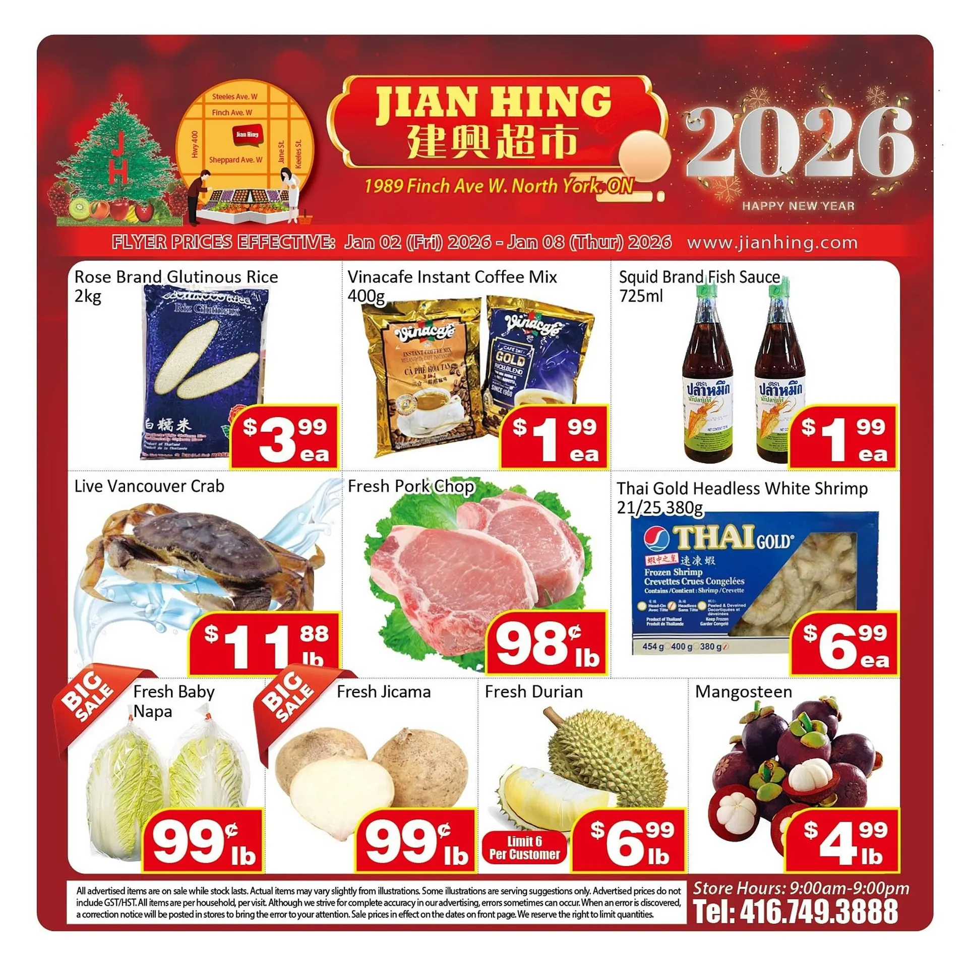 Jian Hing Supermarket flyer from January 2 to January 8 2026 - flyer page 1