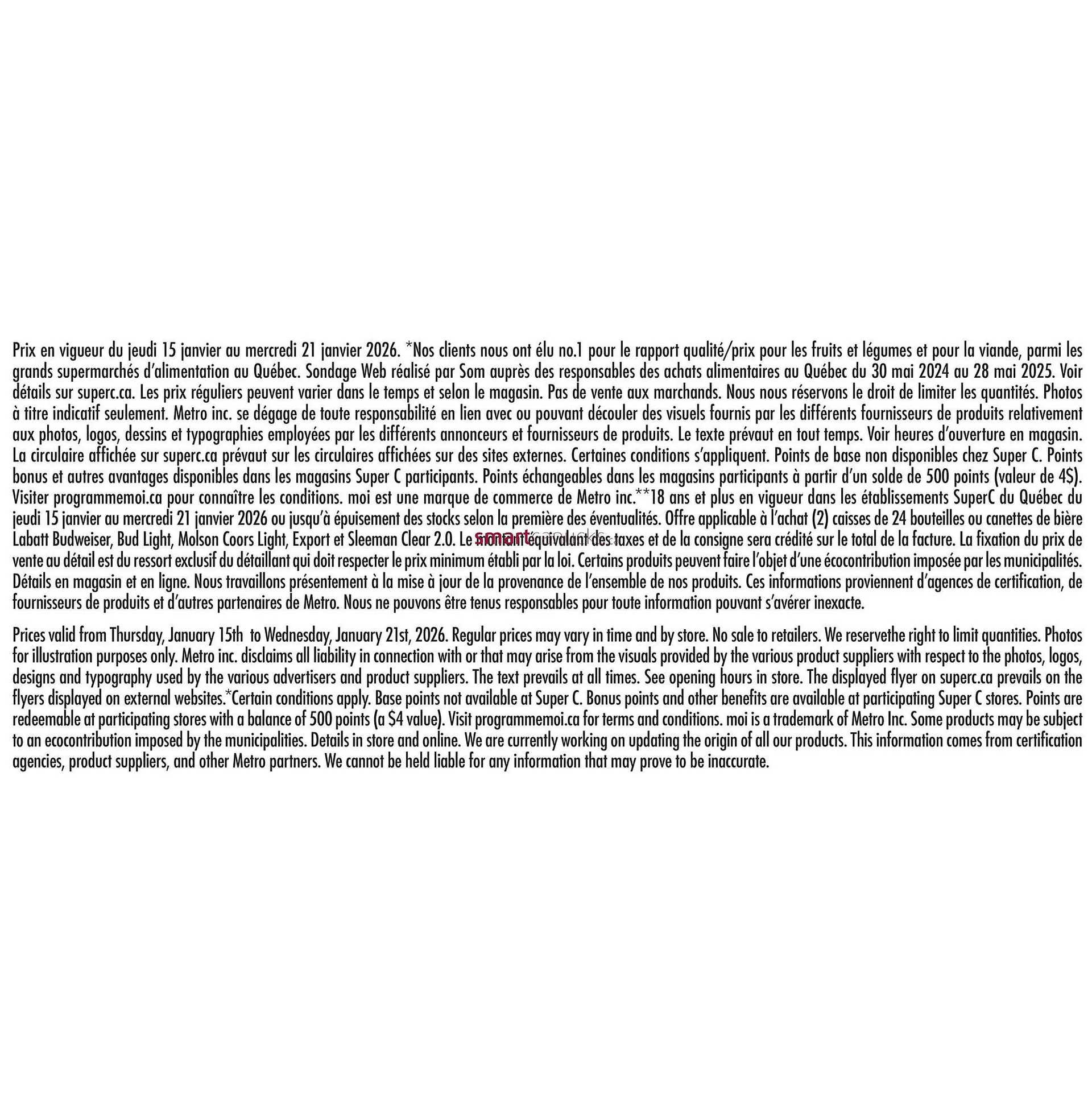 Super C flyer from January 15 to January 21 2026 - flyer page 20