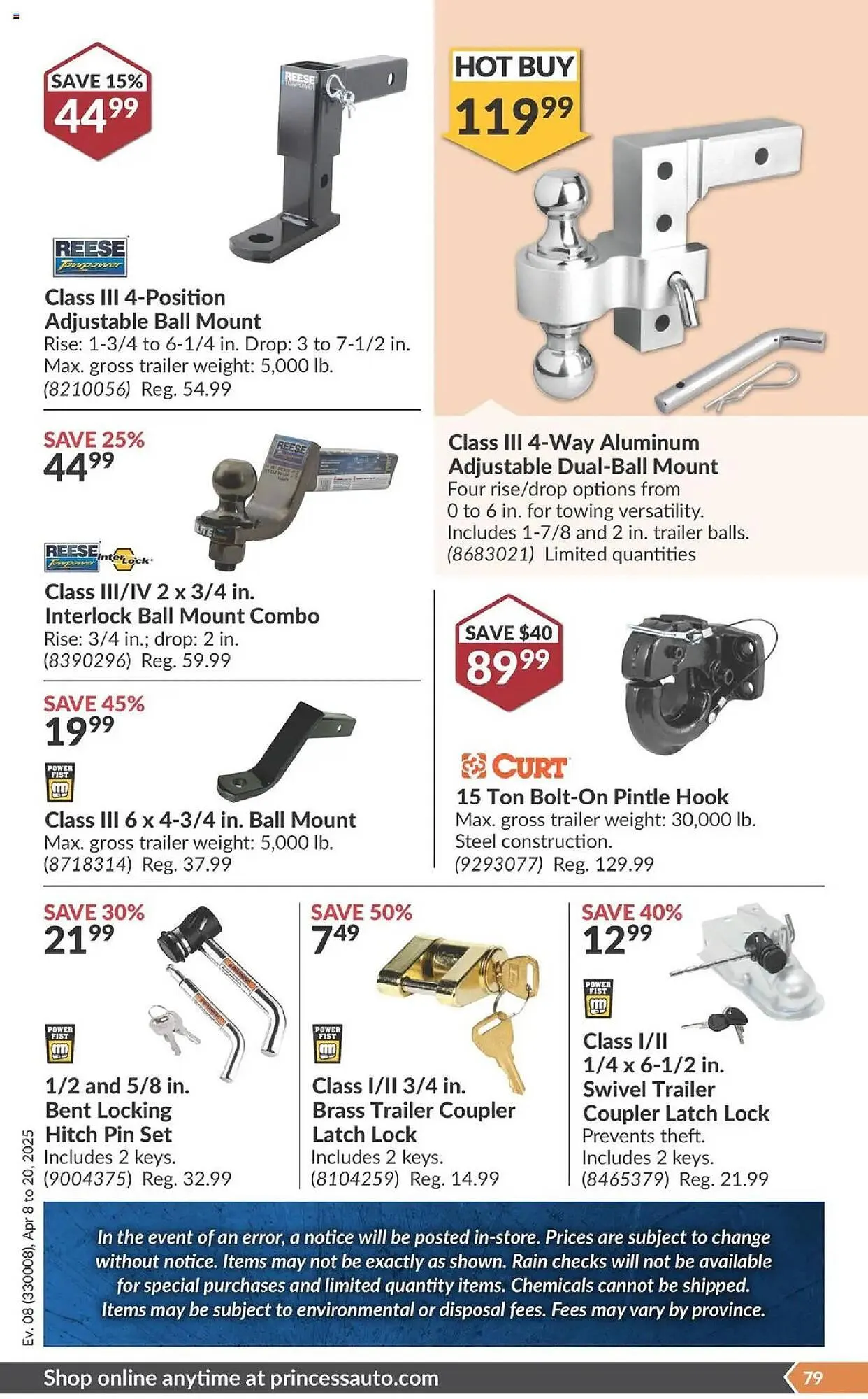 Princess Auto flyer from April 8 to April 20 2025 - flyer page 173