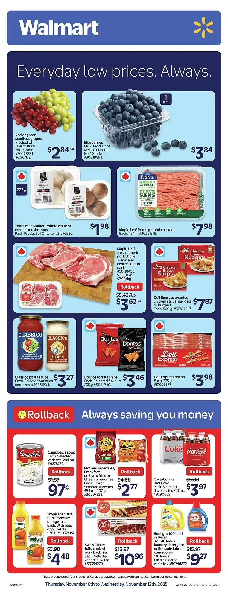 Walmart flyer from November 6 to November 13 2025 - flyer page 1