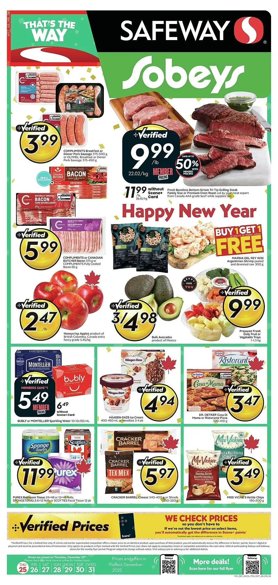 Safeway flyer from December 25 to January 1 2026 - flyer page 1