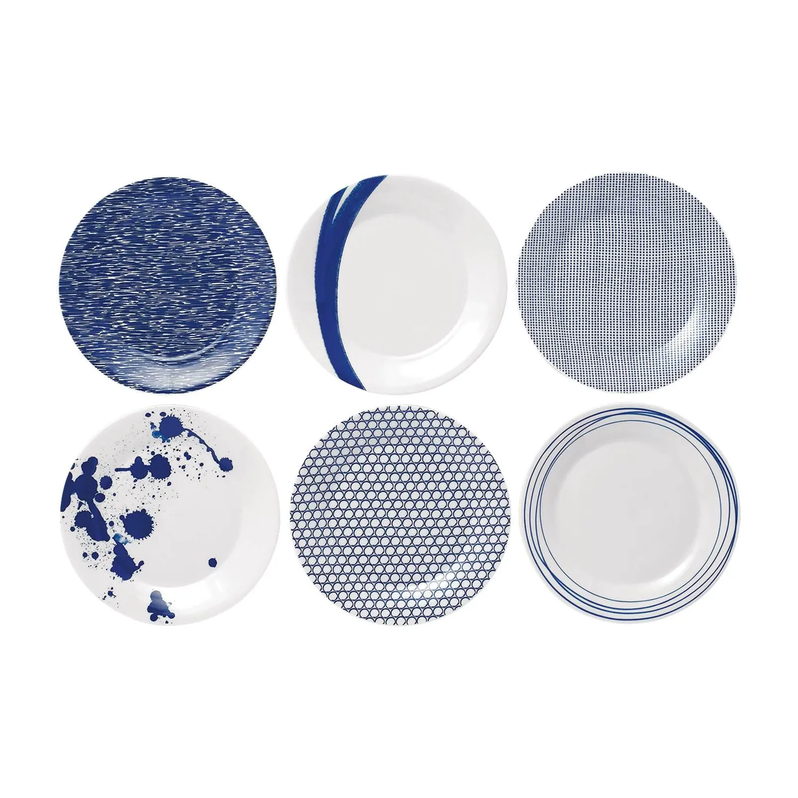 Blue Accent Plates (Set of 6)