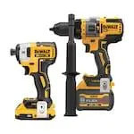 20V MAX Lithium-Ion Cordless Brushless Combo Kit with FLEXVOLT ADVANTAGE Hammer Drill, XR Impact Driver, 6Ah FLEXVOLT Battery, 2Ah Battery, Charger and Bag