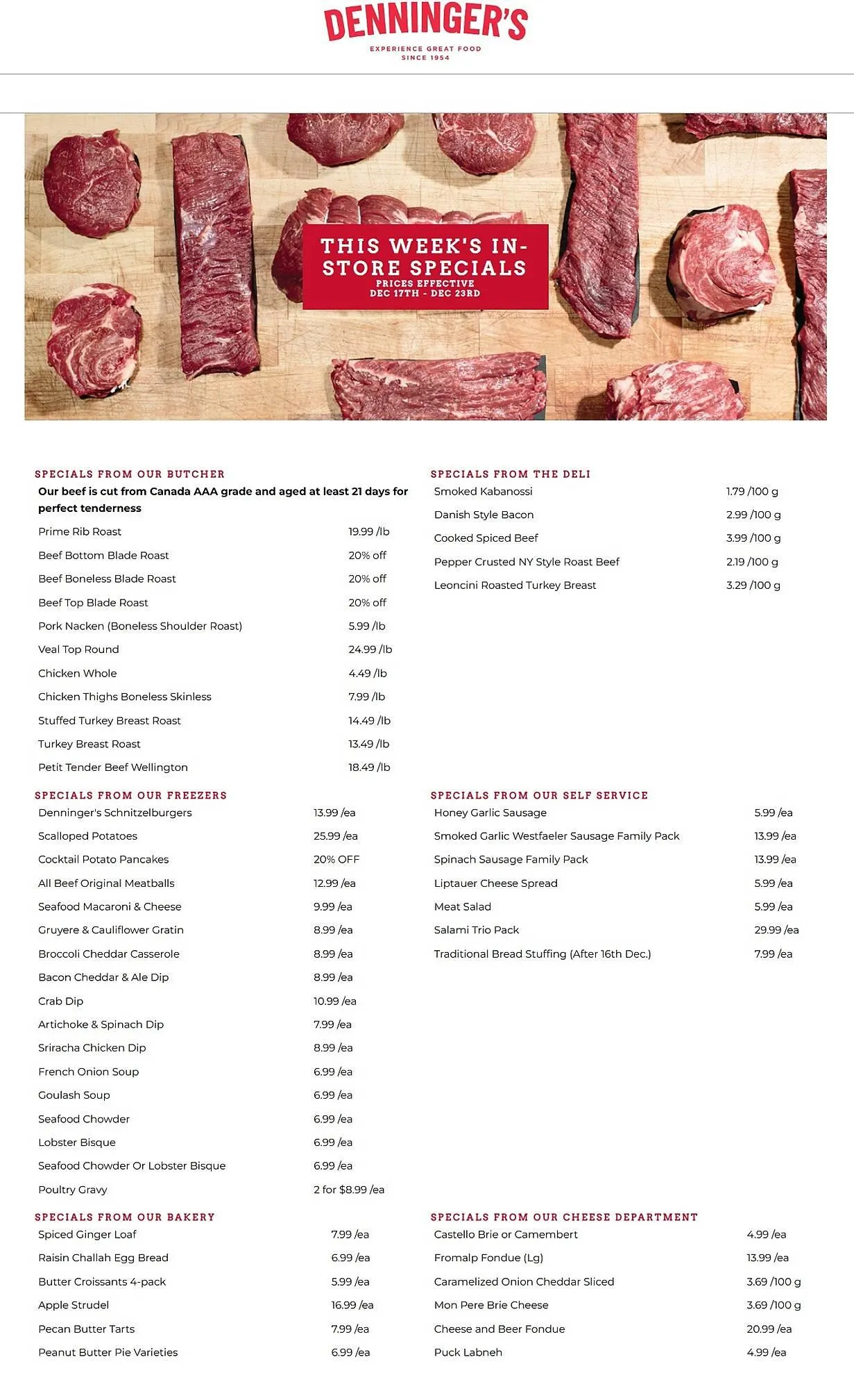 Denningers flyer - 1