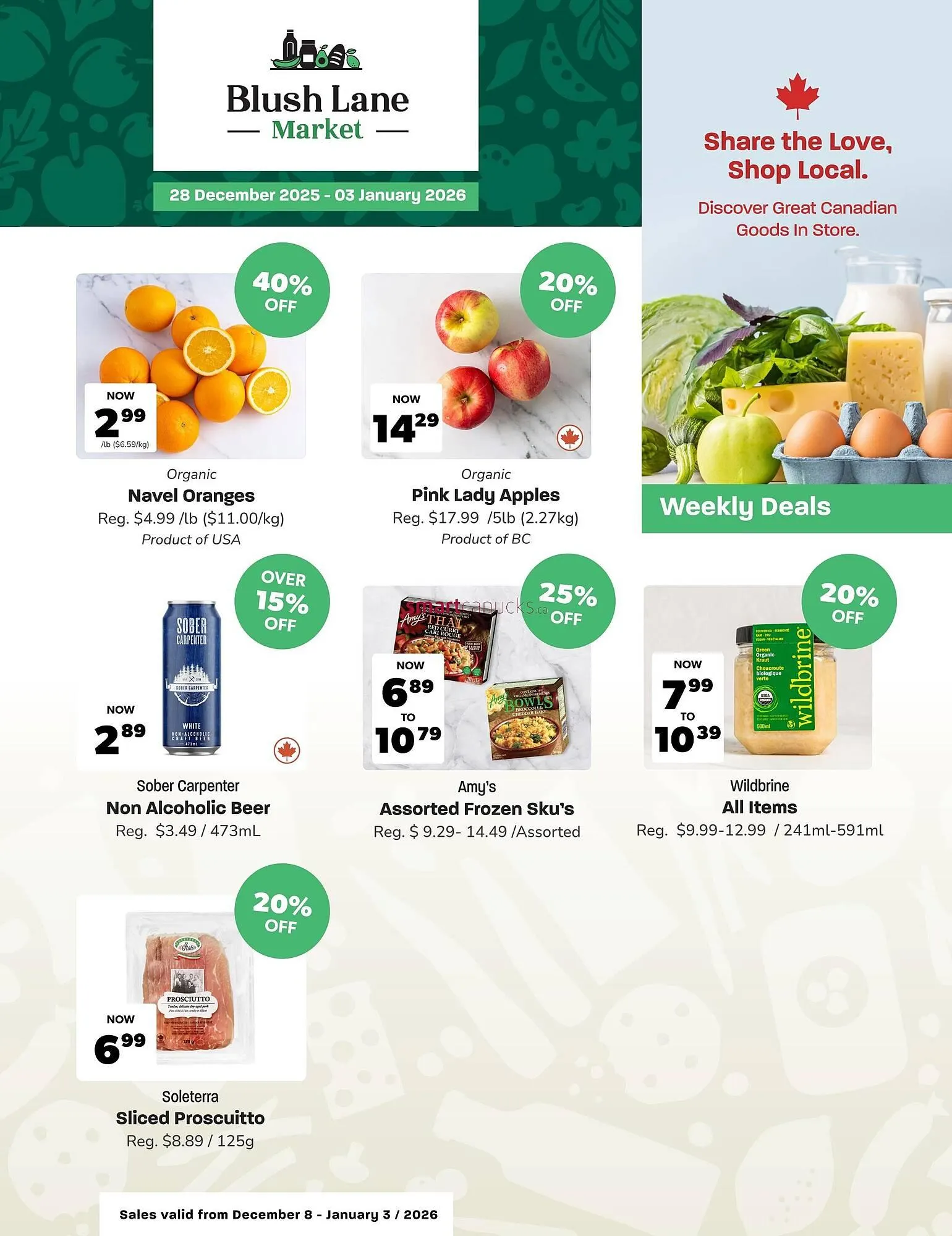 Blush Lane Organics flyer from December 28 to January 3 2026 - flyer page 1