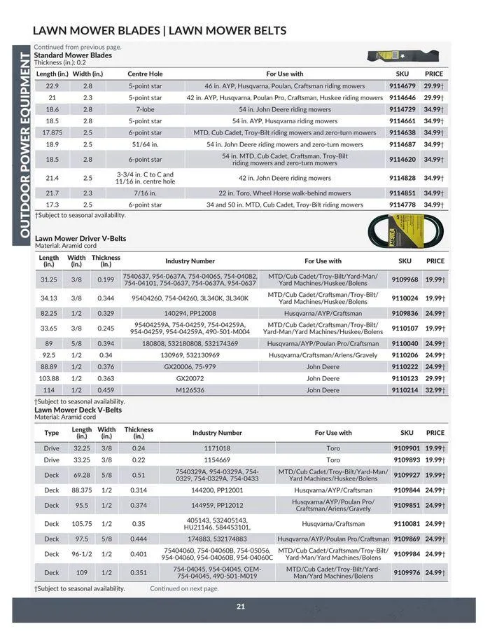 OUTDOOR POWER EQUIPMENT from April 23 to April 22 2025 - flyer page 21