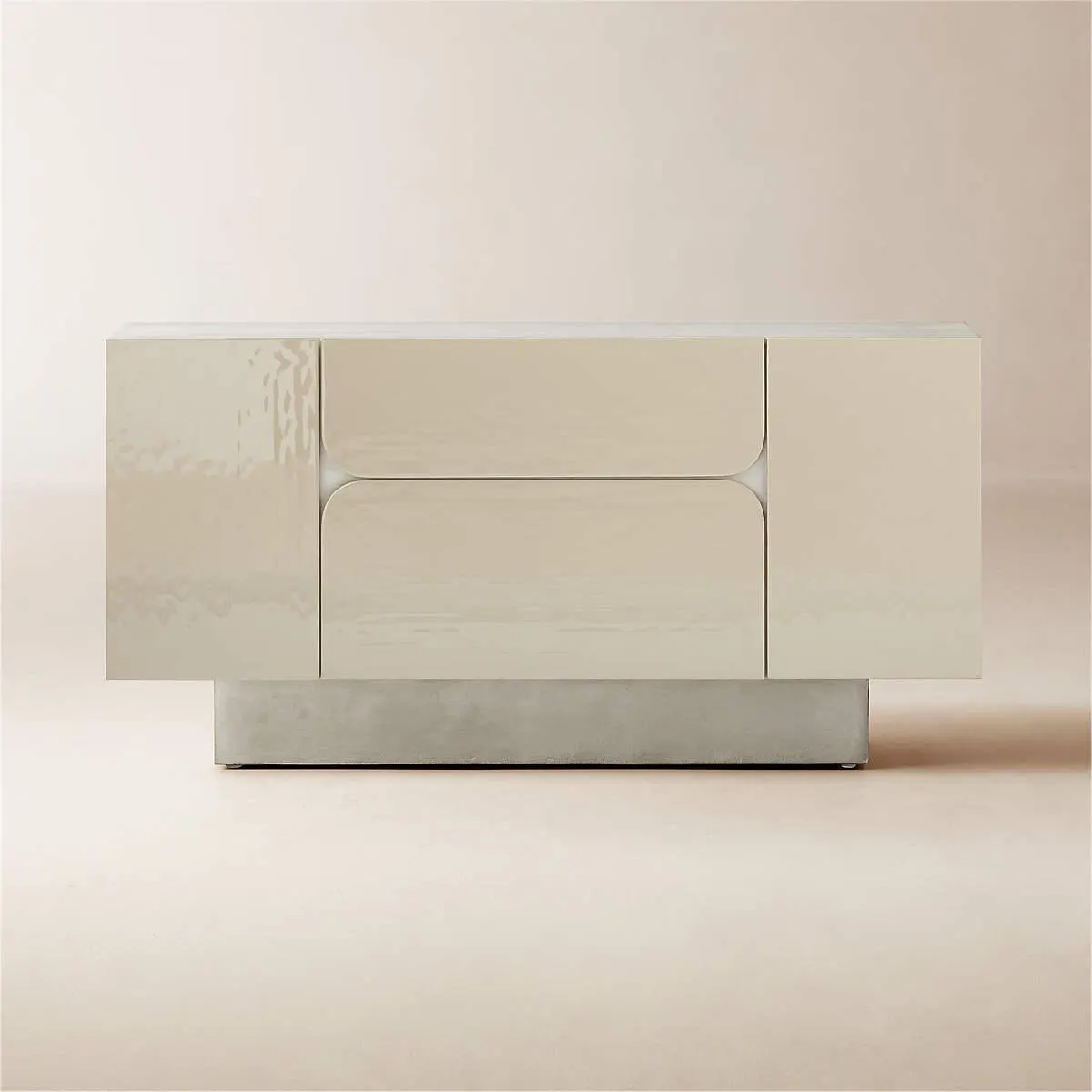 Benoit Enameled White Wood Credenza 59"