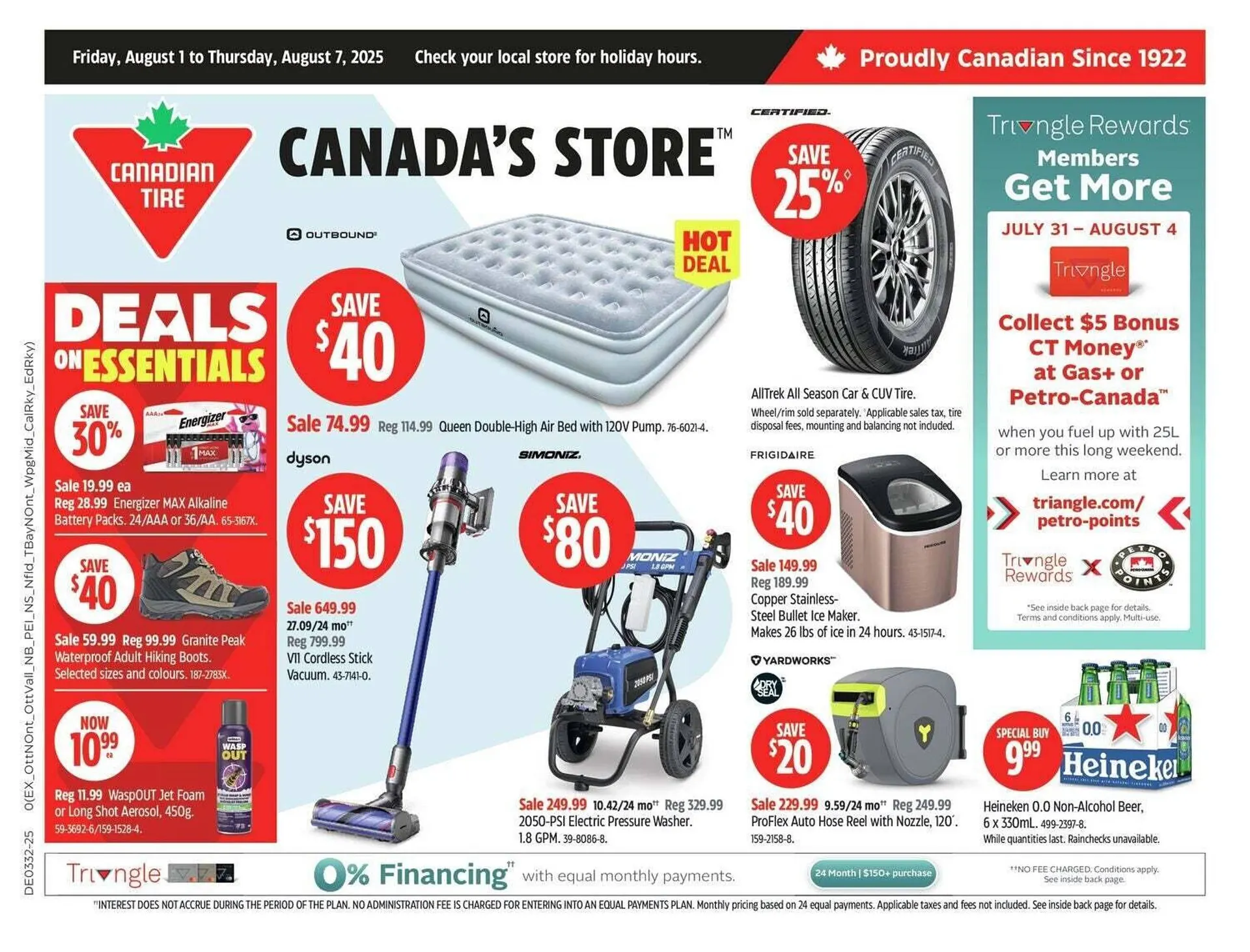 Canadian Tire flyer from August 1 to August 8 2025 - flyer page 1