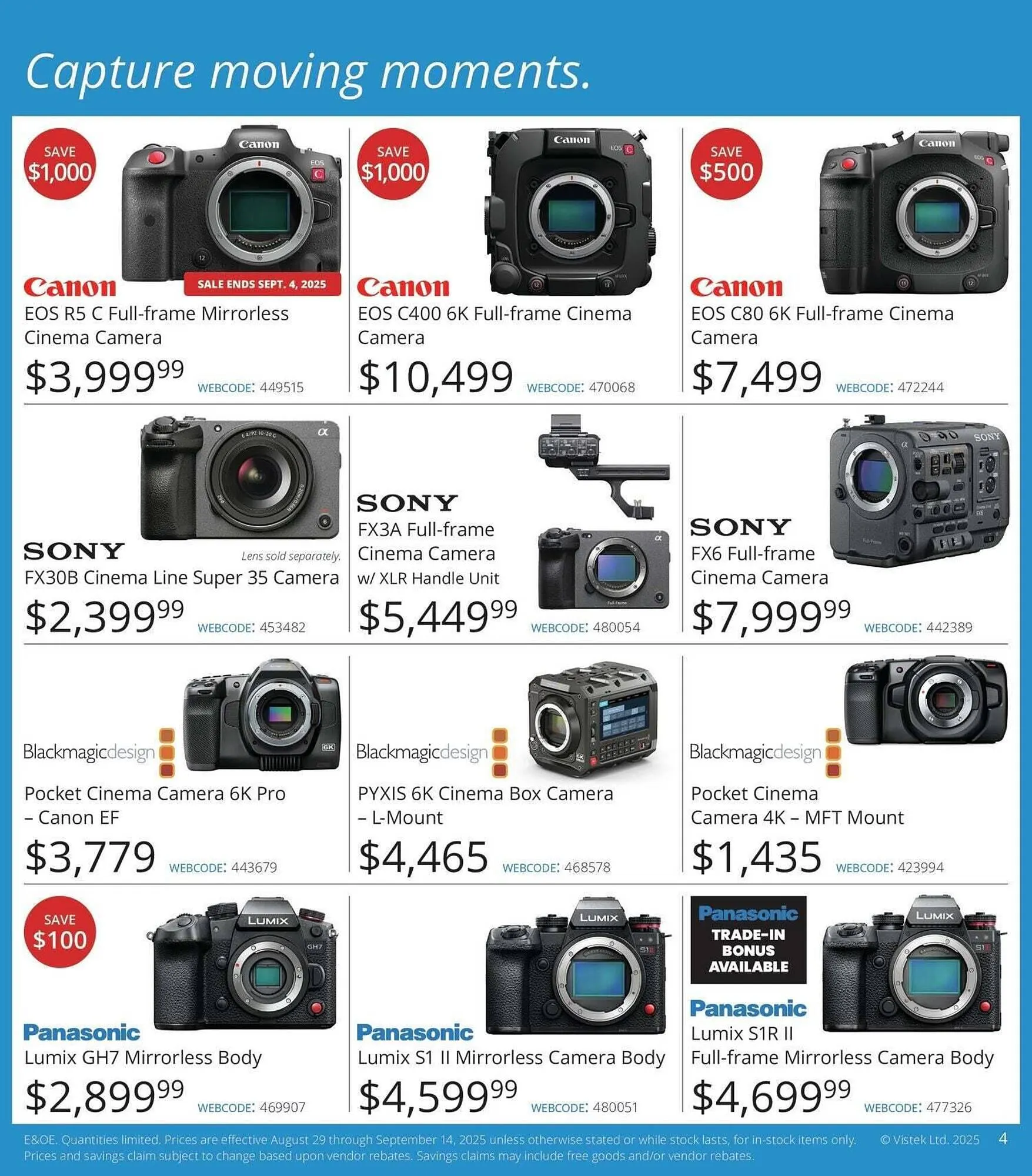 Vistek flyer from August 28 to September 25 2025 - flyer page 4