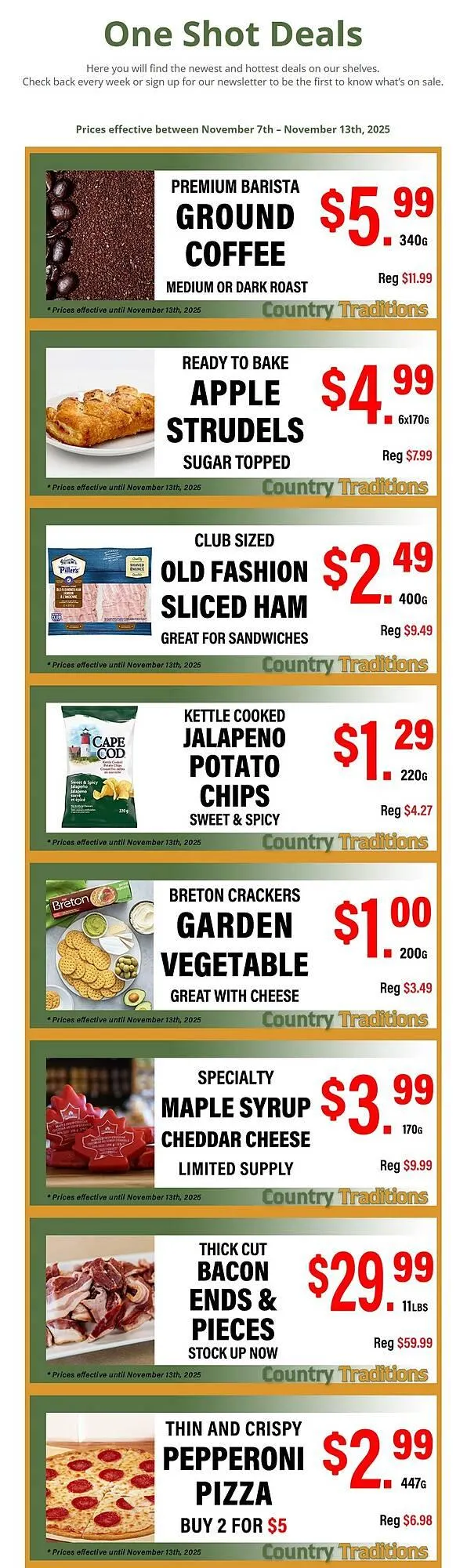 Country Traditions flyer from November 7 to November 13 2025 - flyer page 1