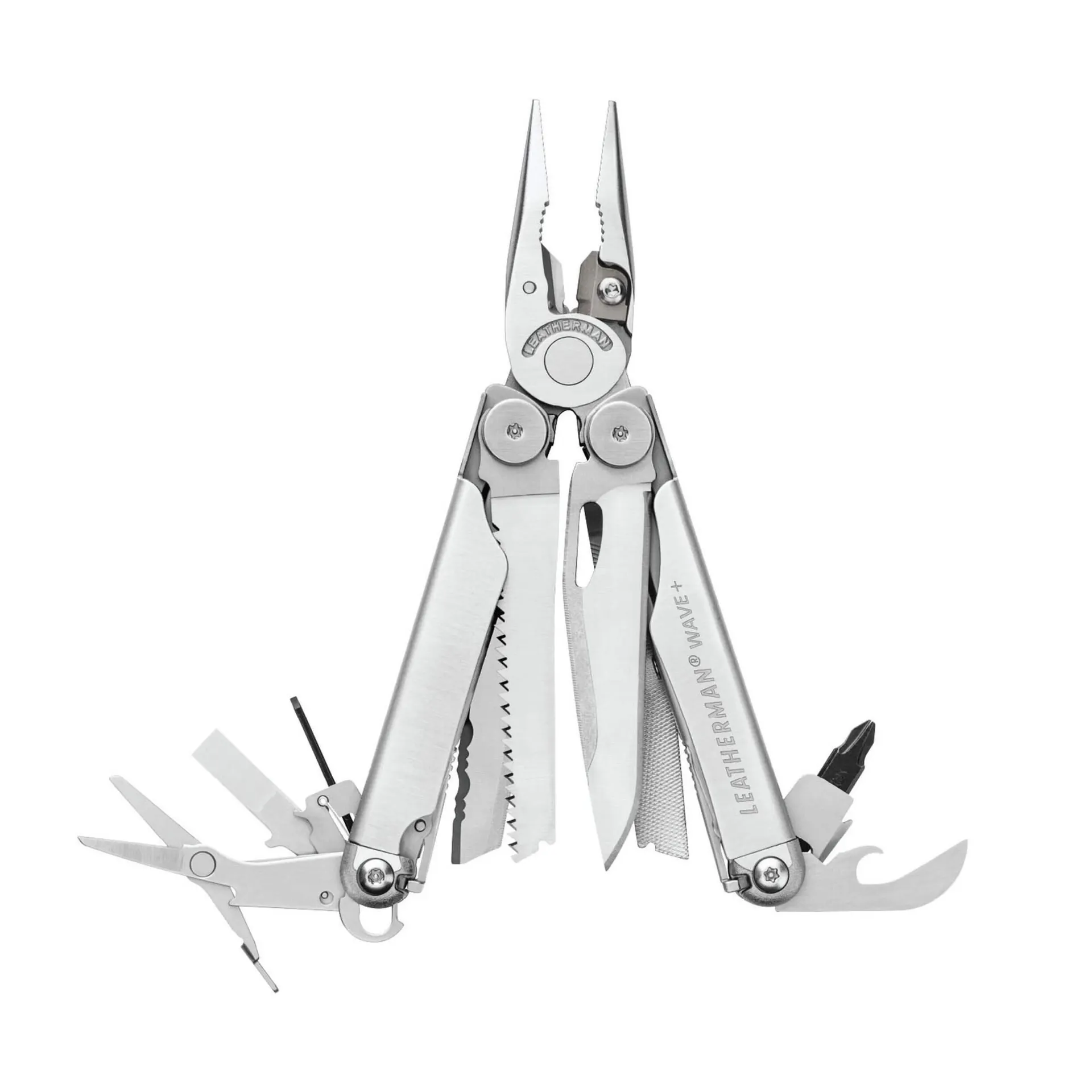 Leatherman® WAVE®+ Pocket Multi-Tool with Sheath, 18 tools, Stainless Steel