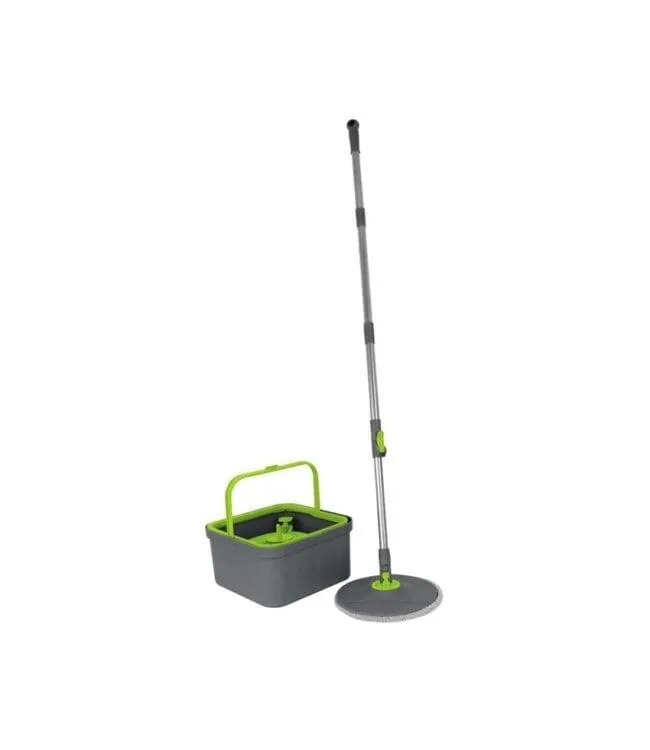 STUDIO 707 MOP AND BUCKET SET GREEN/GREY 11.8X11.8X6"