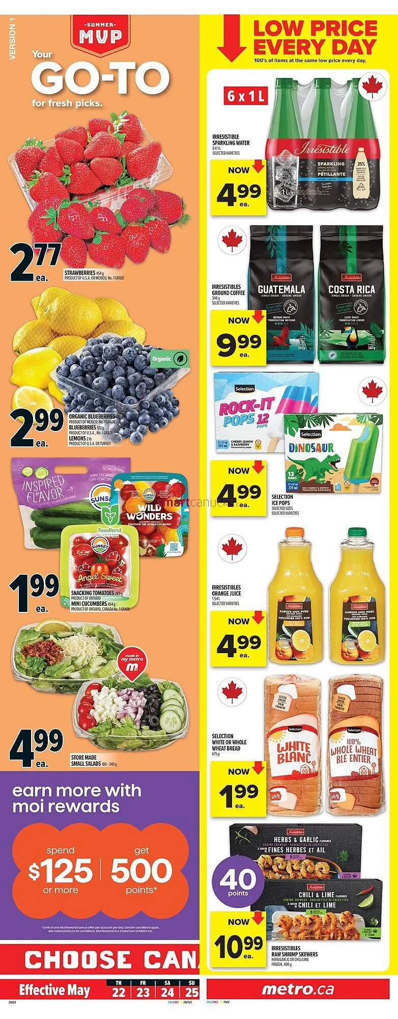 Metro flyer from May 22 to May 25 2025 - flyer page 1