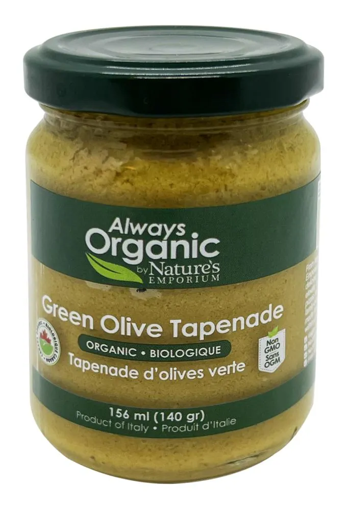 Always Organic Olive Tapenade Green Org 156 ml