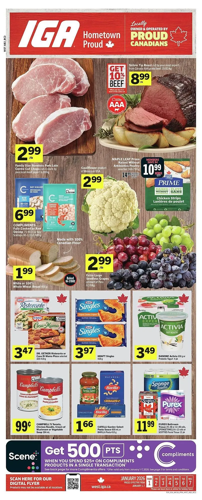 IGA flyer from December 31 to February 1 2026 - flyer page 1