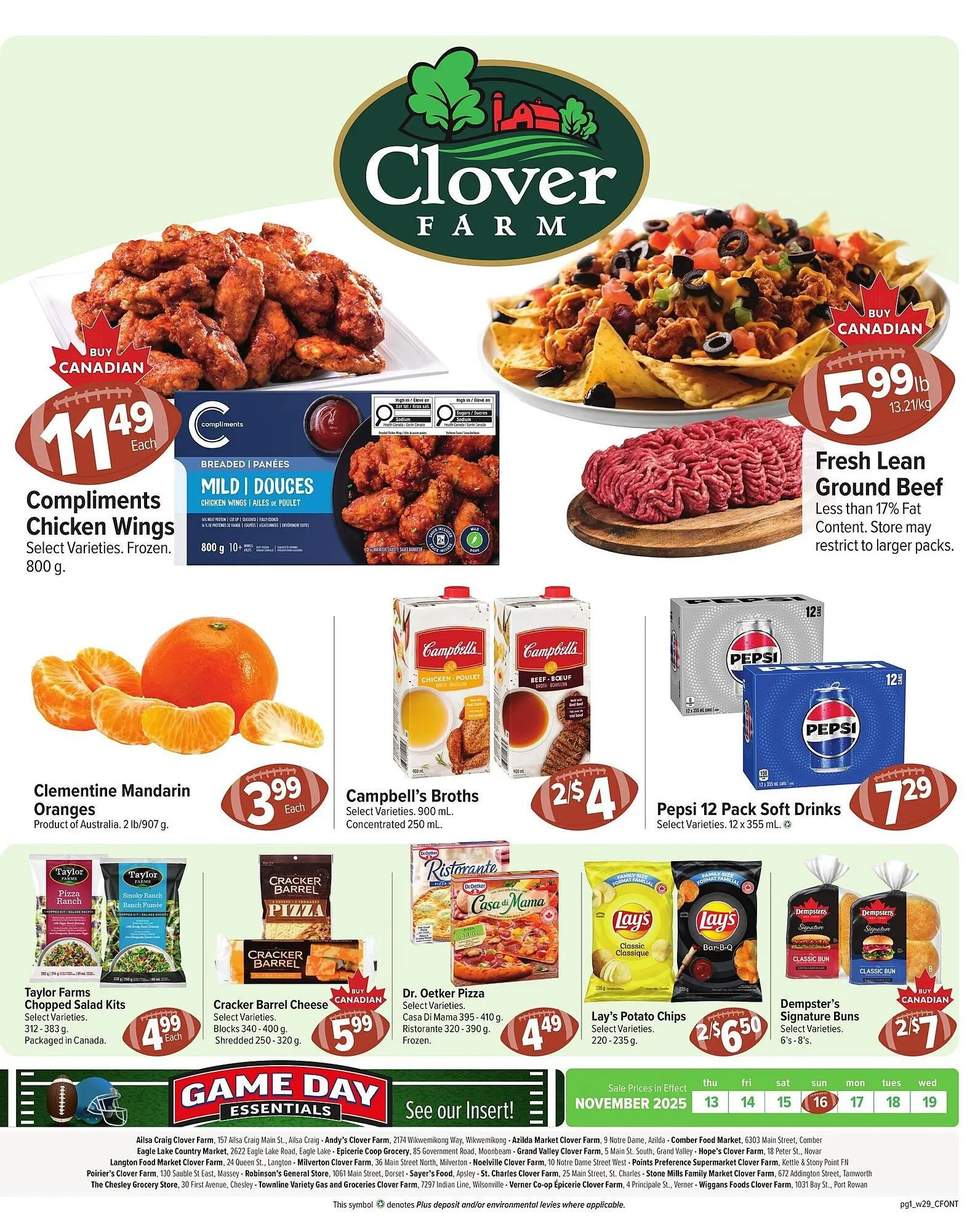 Clover Farm flyer from November 13 to December 10 2025 - flyer page 1