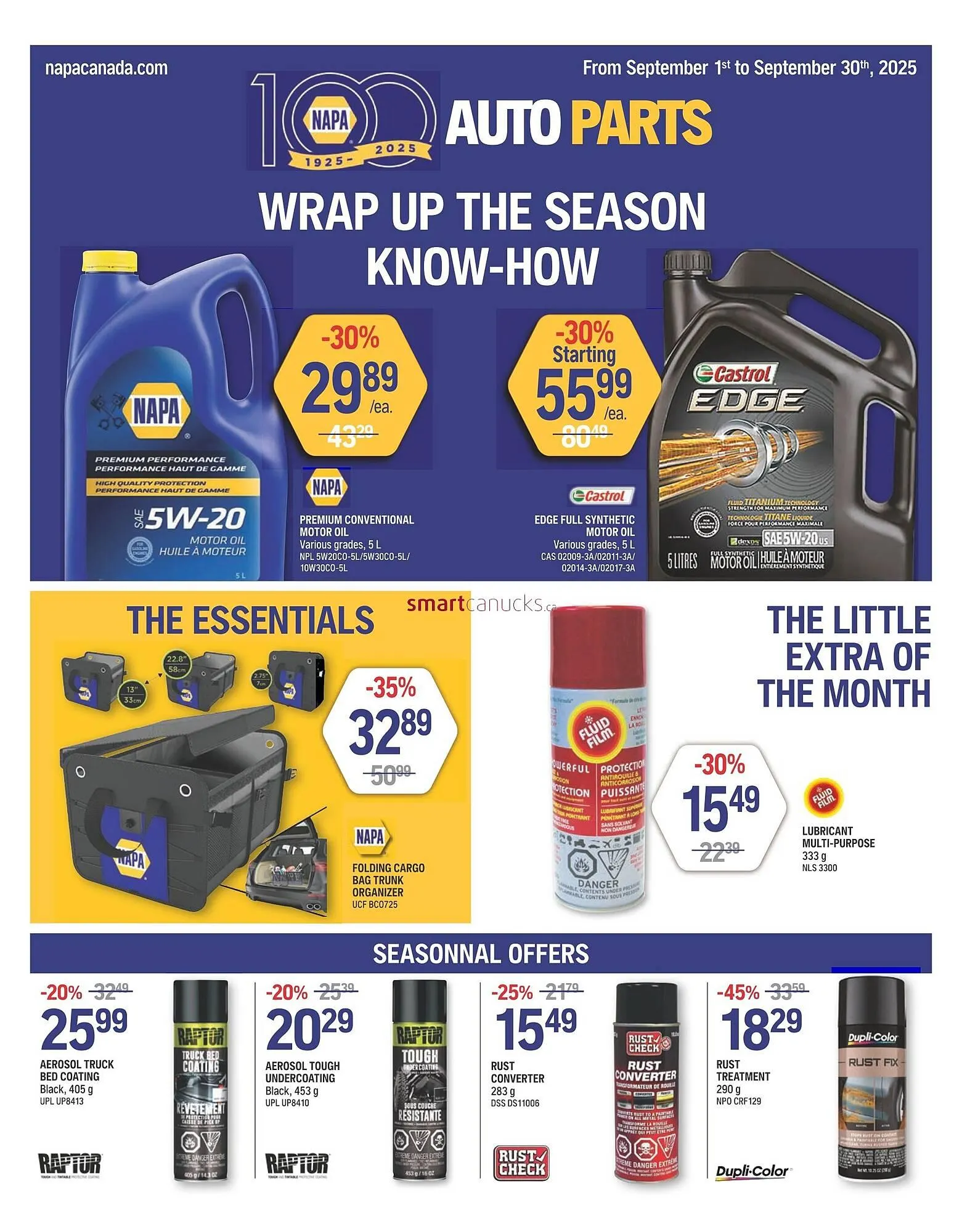 NAPA Auto Parts flyer from September 5 to September 11 2025 - flyer page 1