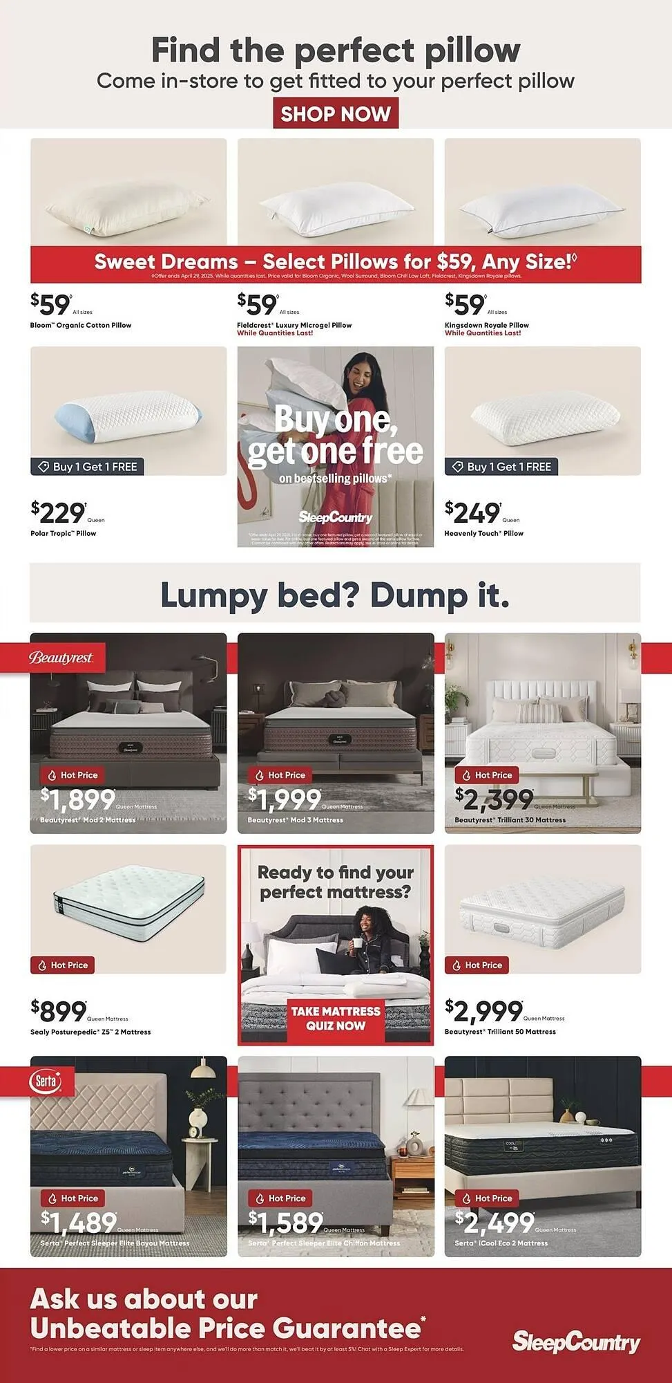 Sleep Country flyer from March 31 to April 13 2025 - flyer page 2