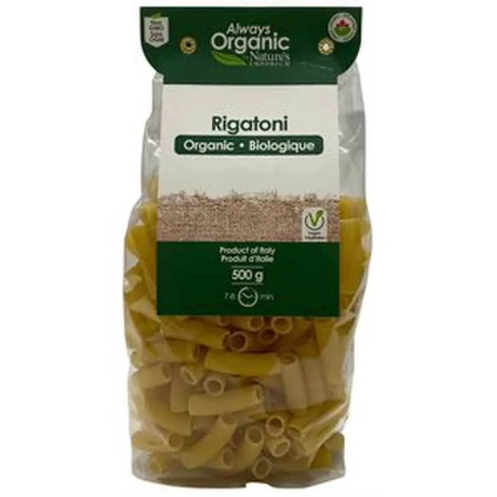 Always Organic Durum Wheat Rigatoni Org 500 g