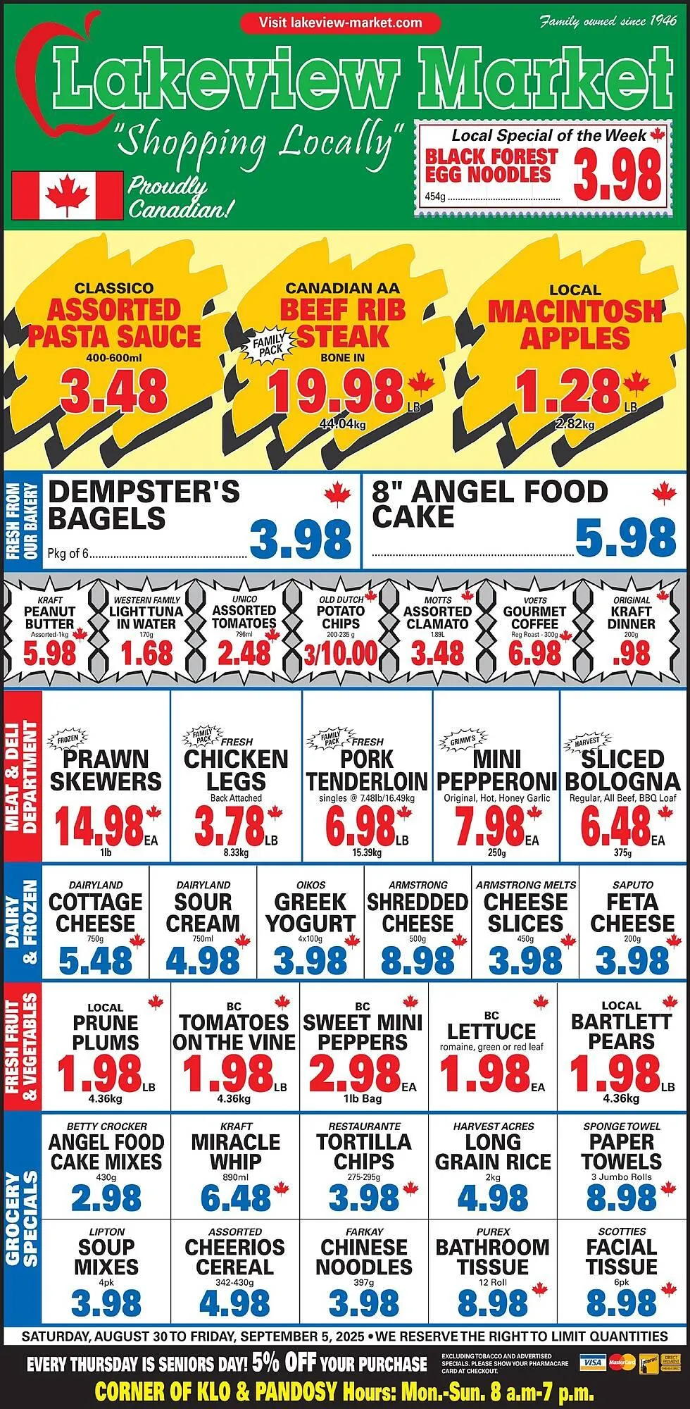 Lakeview Market flyer from August 30 to September 5 2025 - flyer page 1