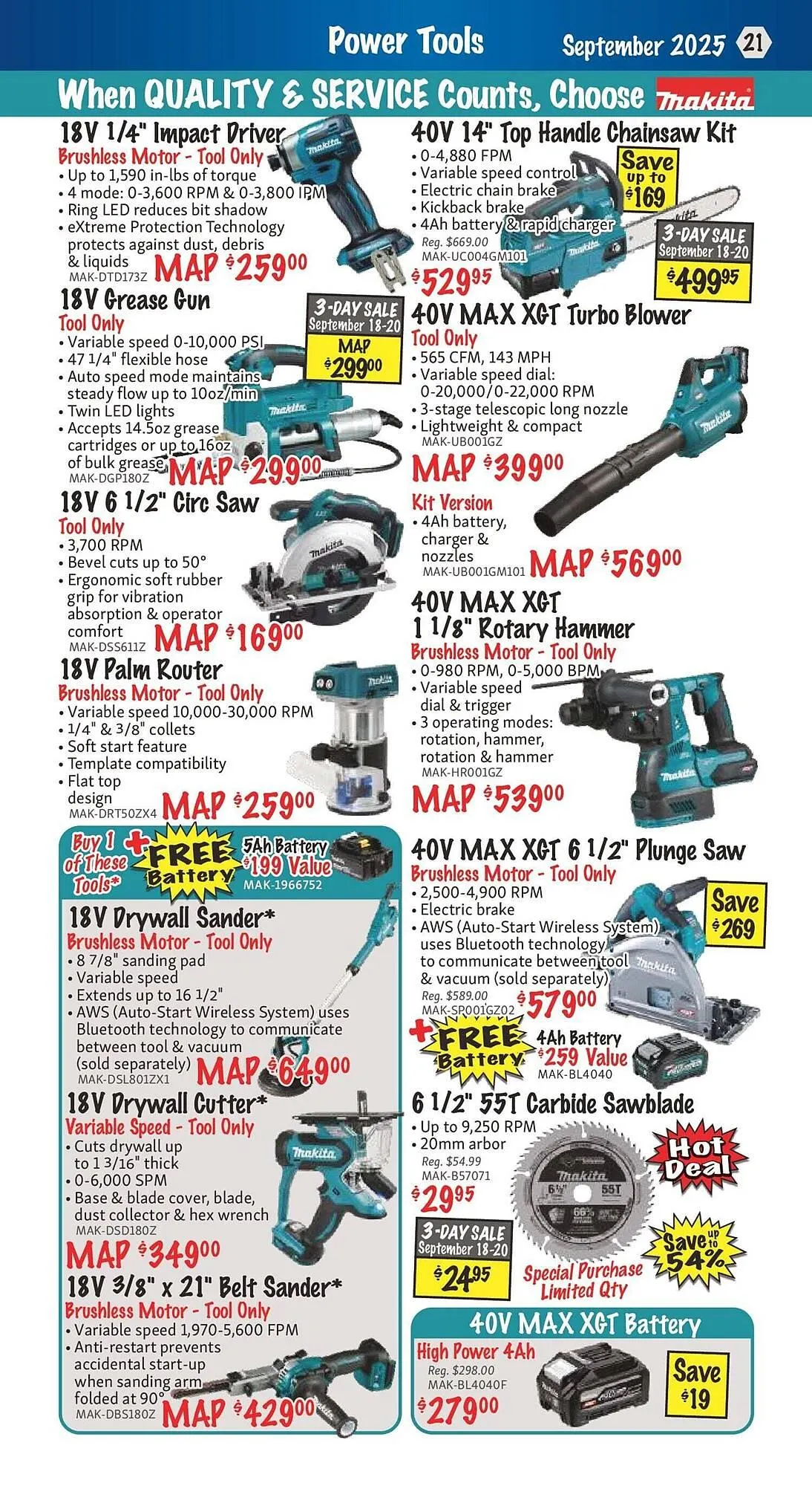 KMS Tools flyer from September 1 to September 15 2025 - flyer page 21