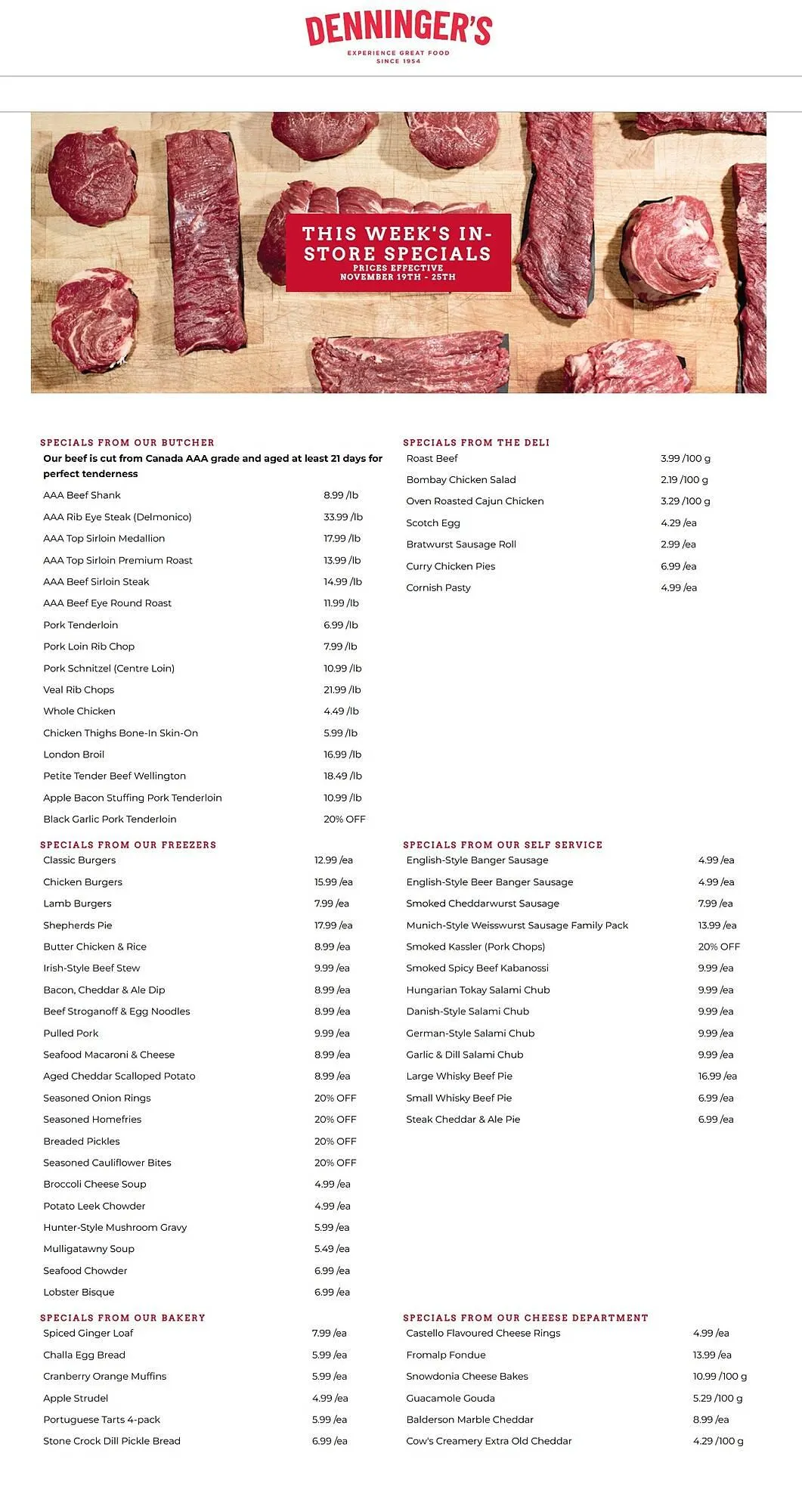 Denninger's flyer from November 20 to November 26 2025 - flyer page 1