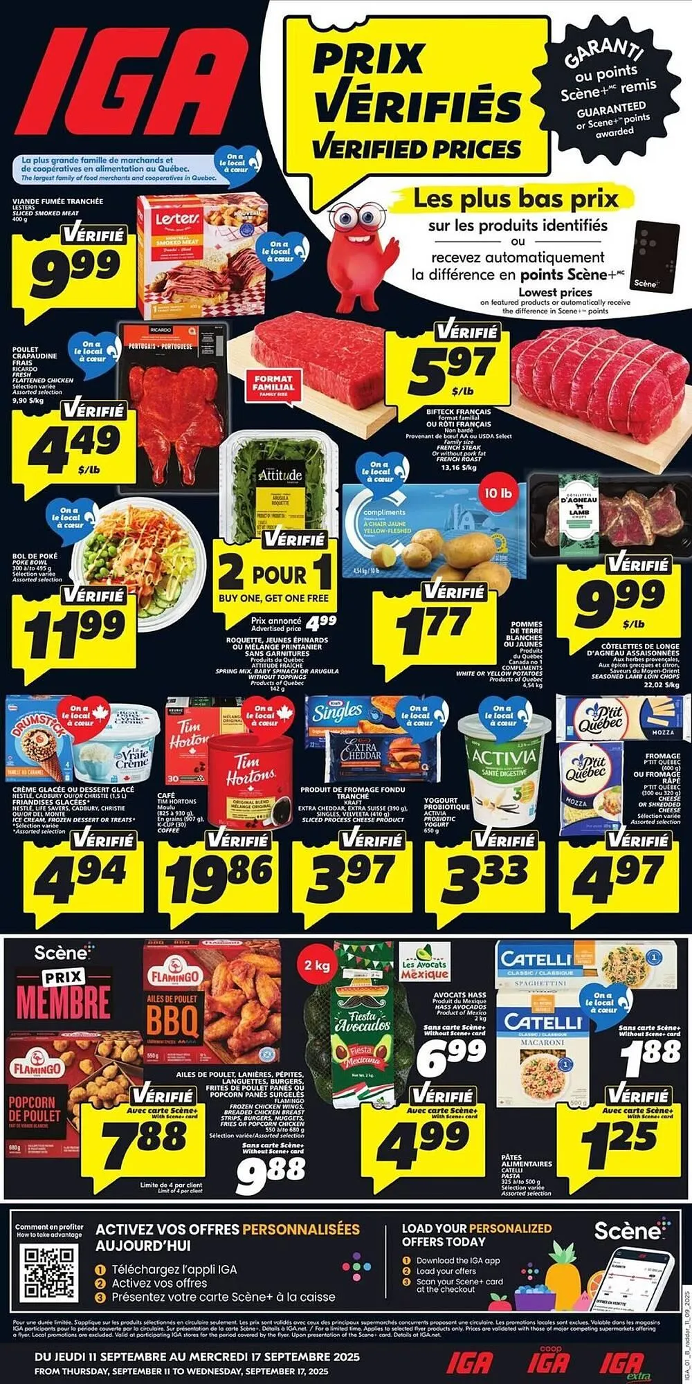 IGA flyer from September 11 to September 18 2025 - flyer page 1