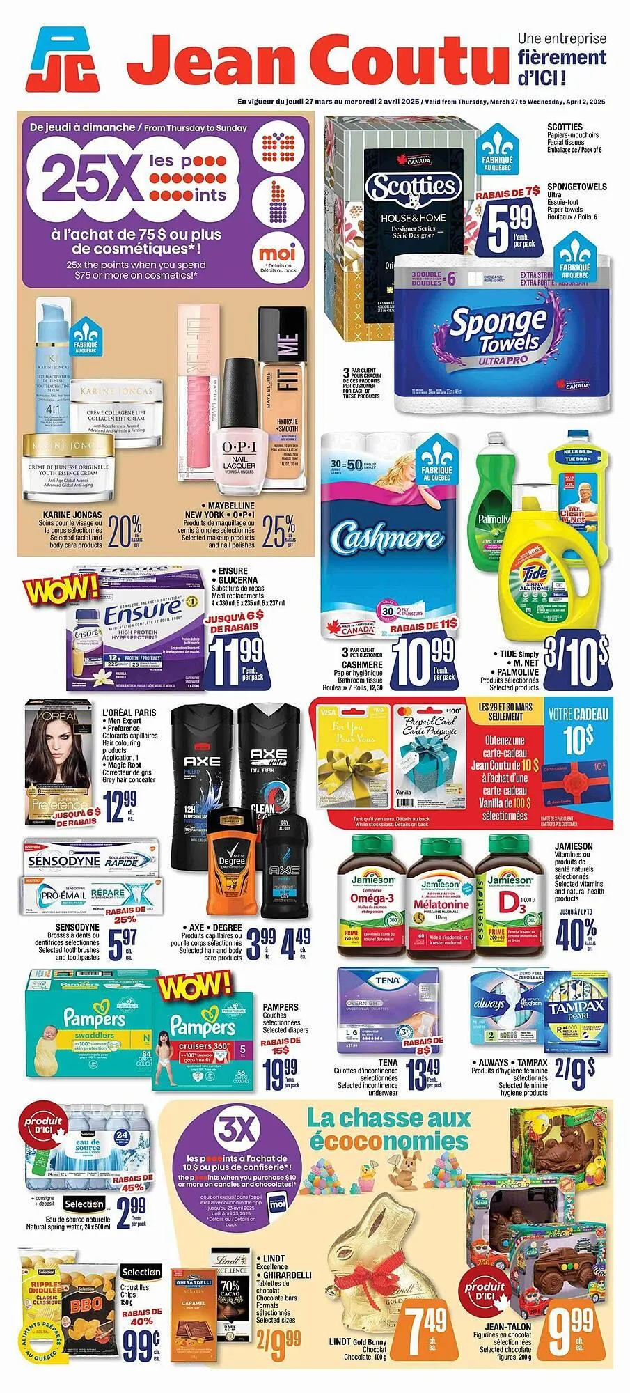 Jean Coutu flyer from March 27 to April 3 2025 - flyer page 1